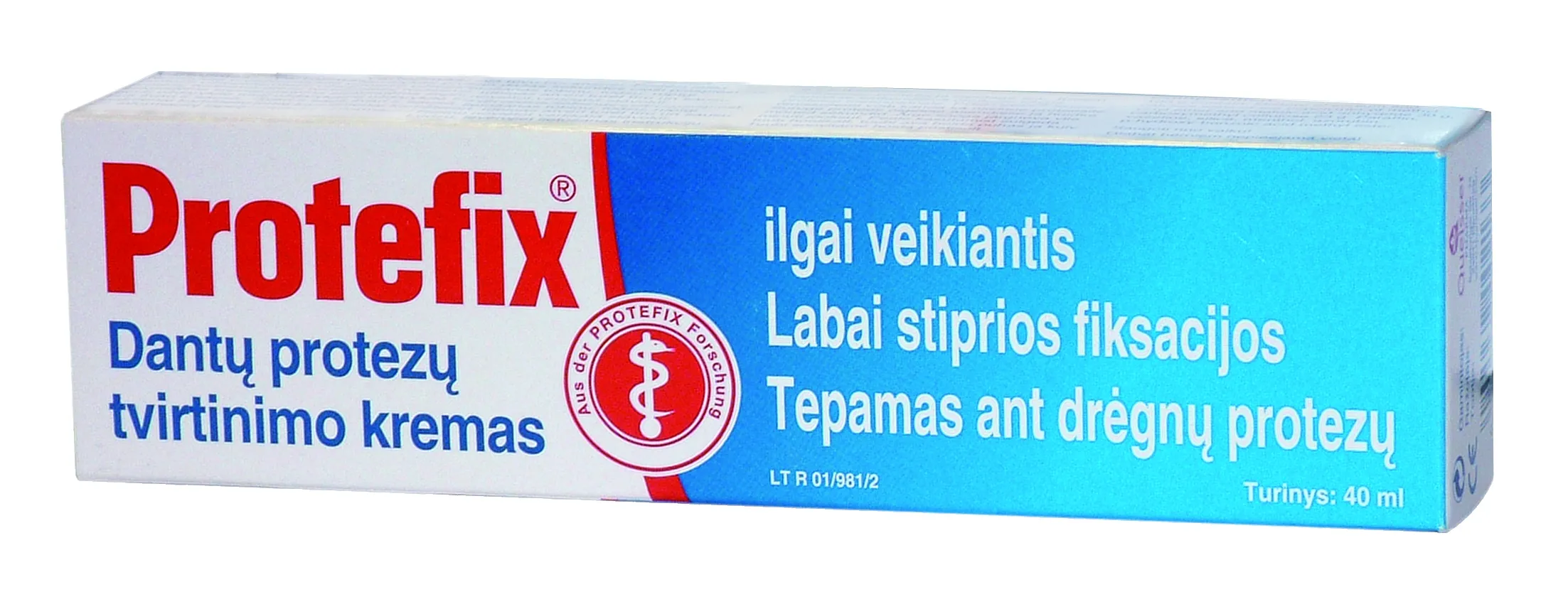 PROTEFIX® dantų protezų tvirtinimo kremas, 40ml -  