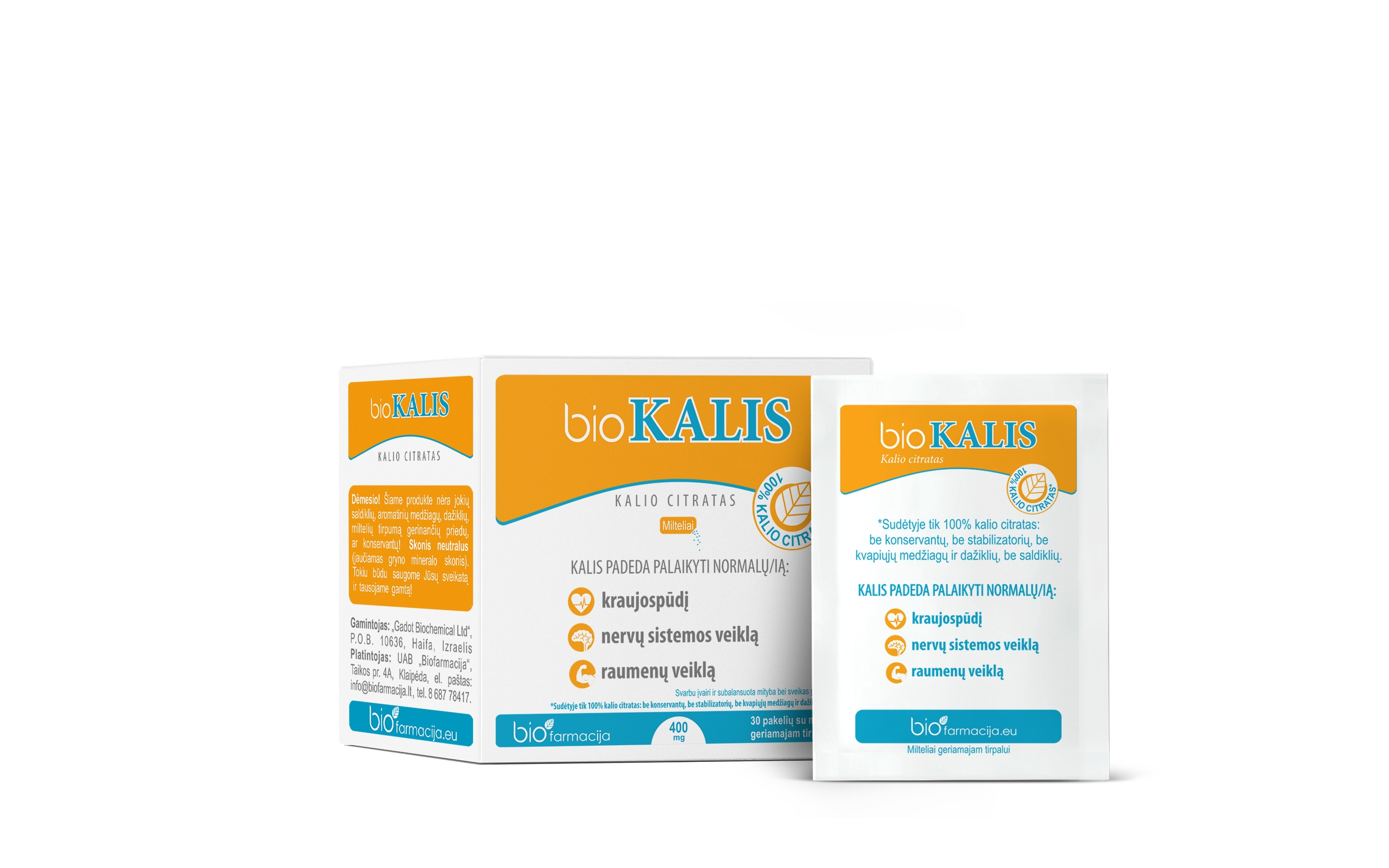 BIOKALIS, 400mg, milteliai, N30 -  