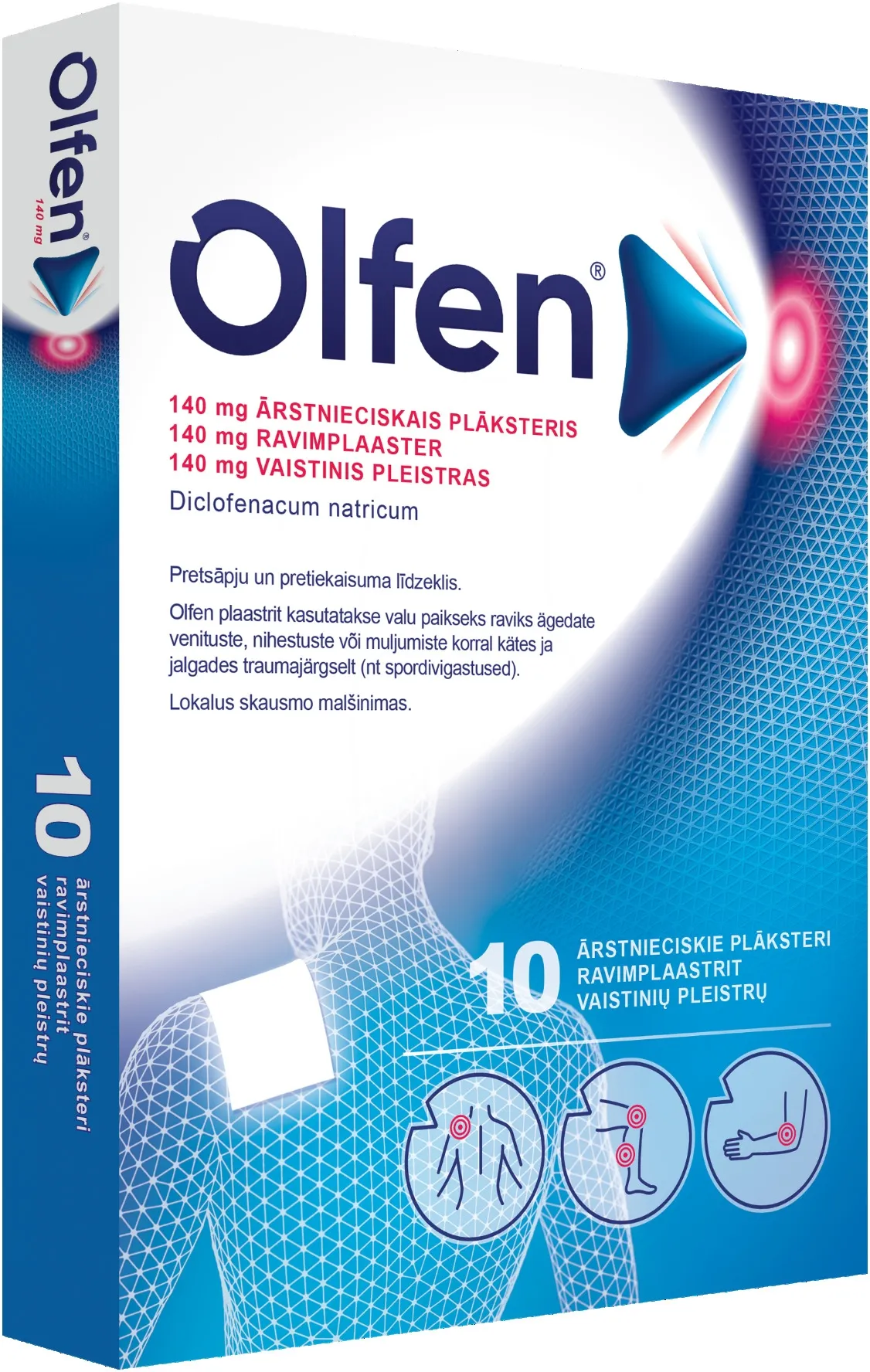 Olfen 140mg transderminis pleistras N10 -  