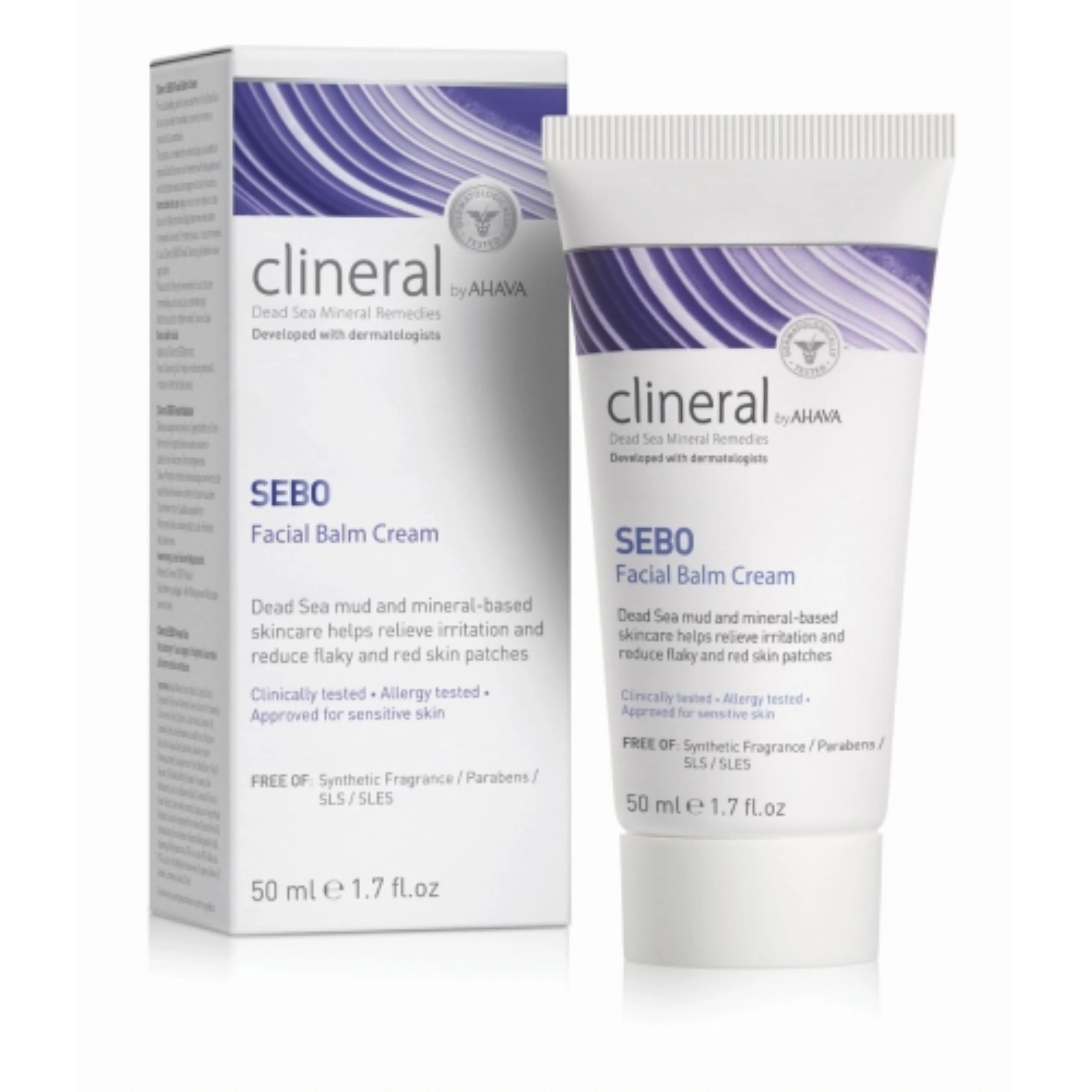 CLINERAL BY AHAVA veido kremas-balzamas SEBO, 50ml -  