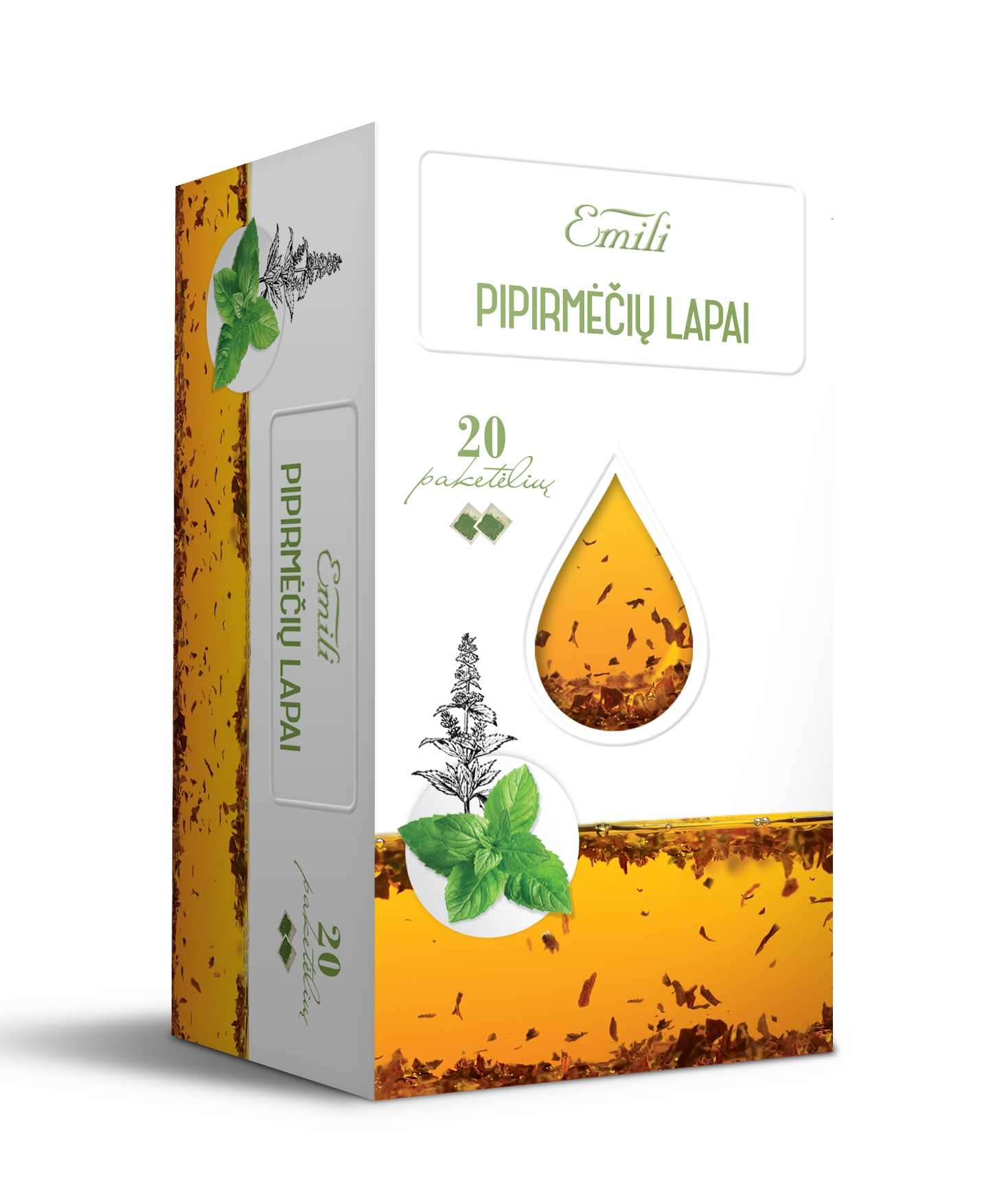 EMILI pipirmėčių lapų arbata, 1.5g x N20 -  