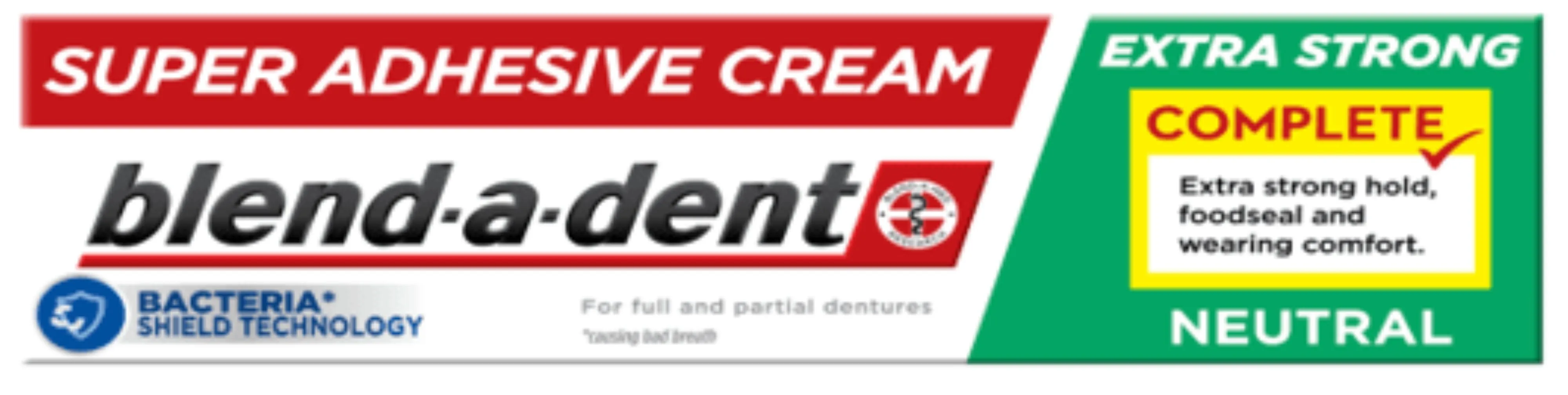 BLEND-A-DENT fiksuojamasis dantų protezų kremas COMPLETE NEUTRAL, 47g -  