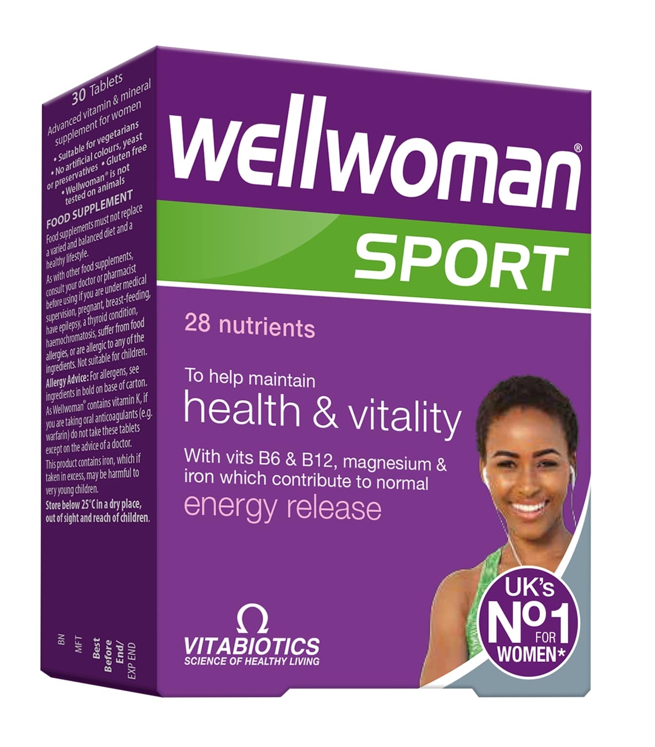 WELLWOMAN SPORT, 30 tablečių -  