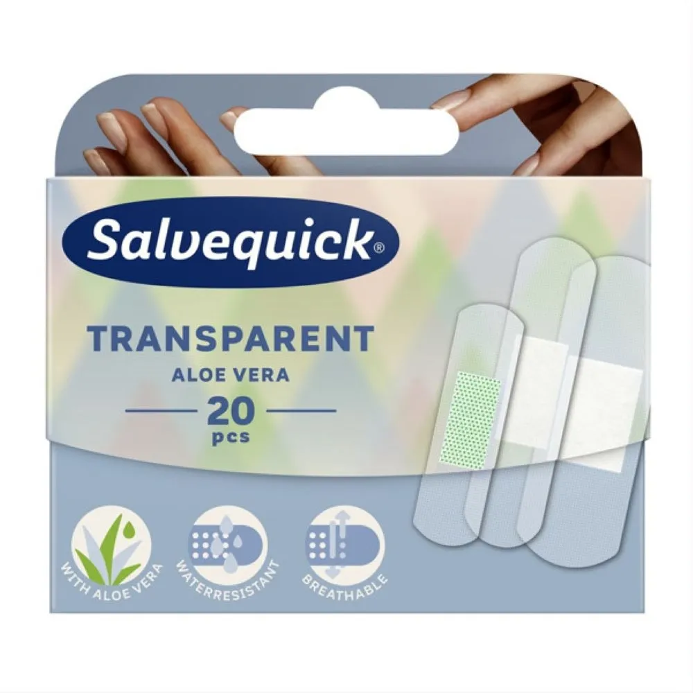 SALVEQUICK Transparent Aloe Vera pleistrai, N20 -  