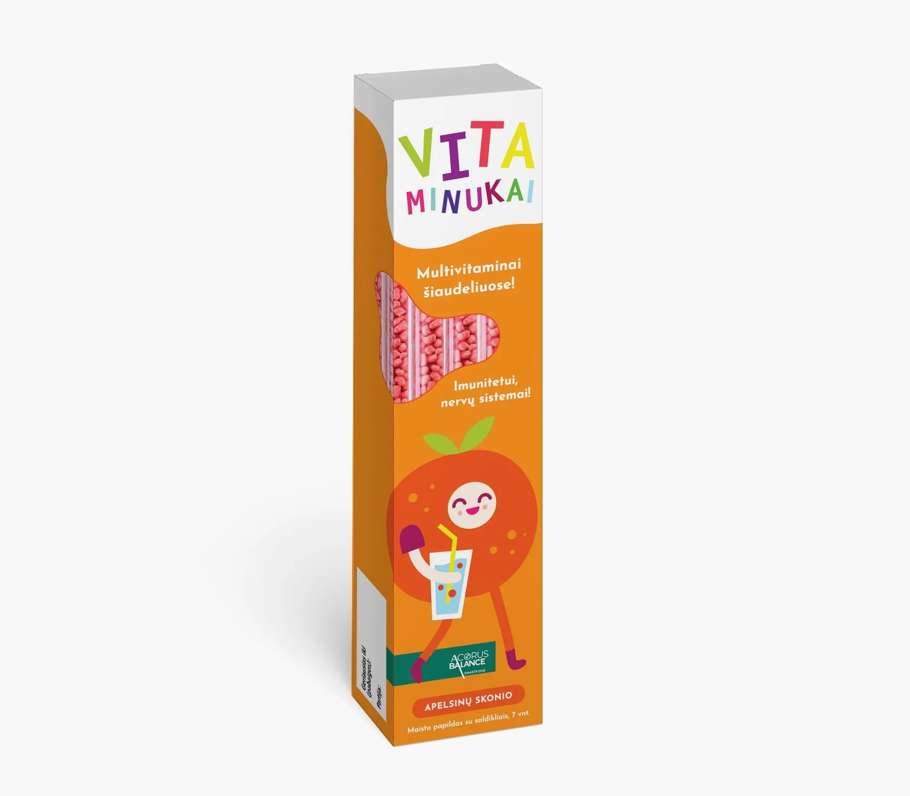 ACORUS BALANCE multivitaminai šiaudeliuose VITAMINUKAI, N7 -  