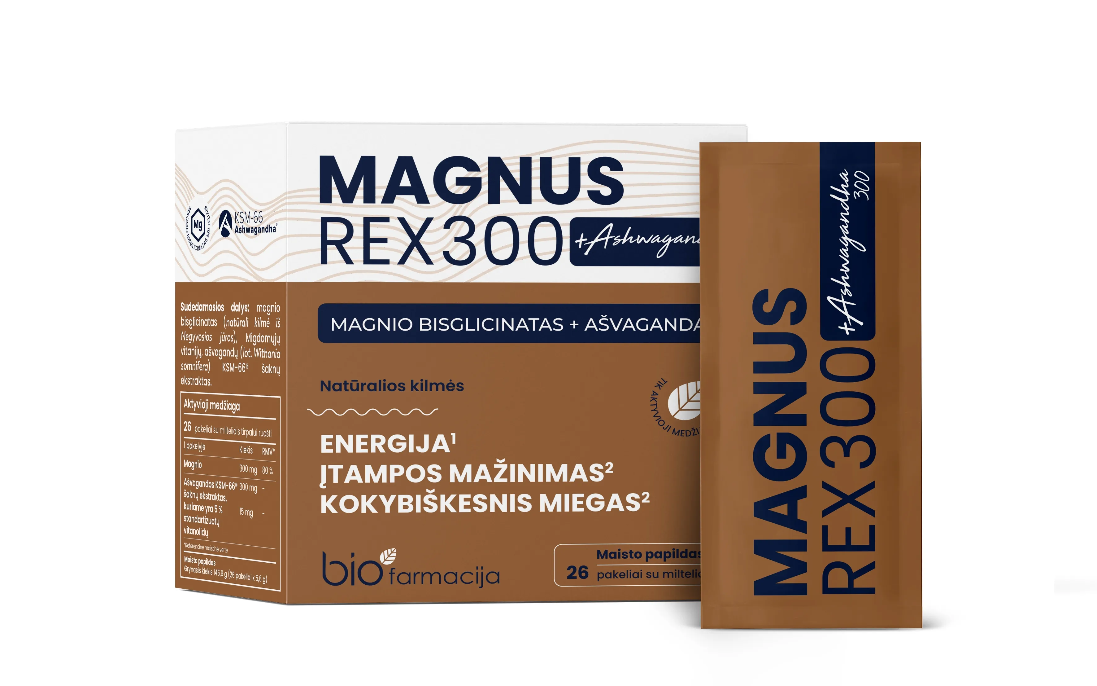 MAGNUS REX300 + Ashwagandha300, N26 -  