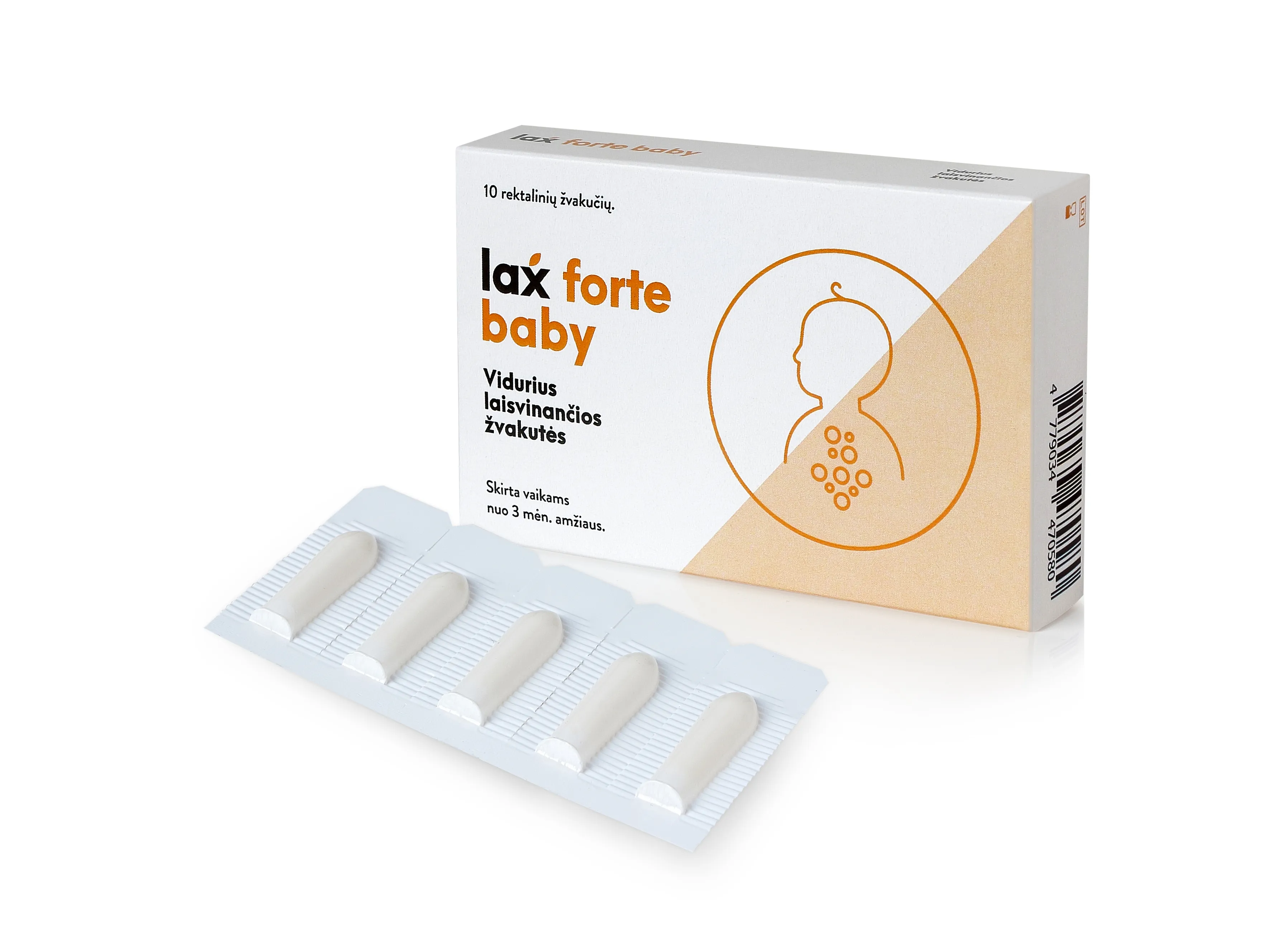 LAXFORTE rektalinės žvakutės BABY, N10 -  