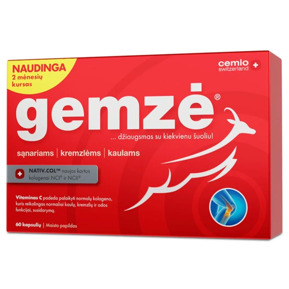 CEMIO GEMZĖ 2X STIPRESNIS, kapsulės, N60 -  
