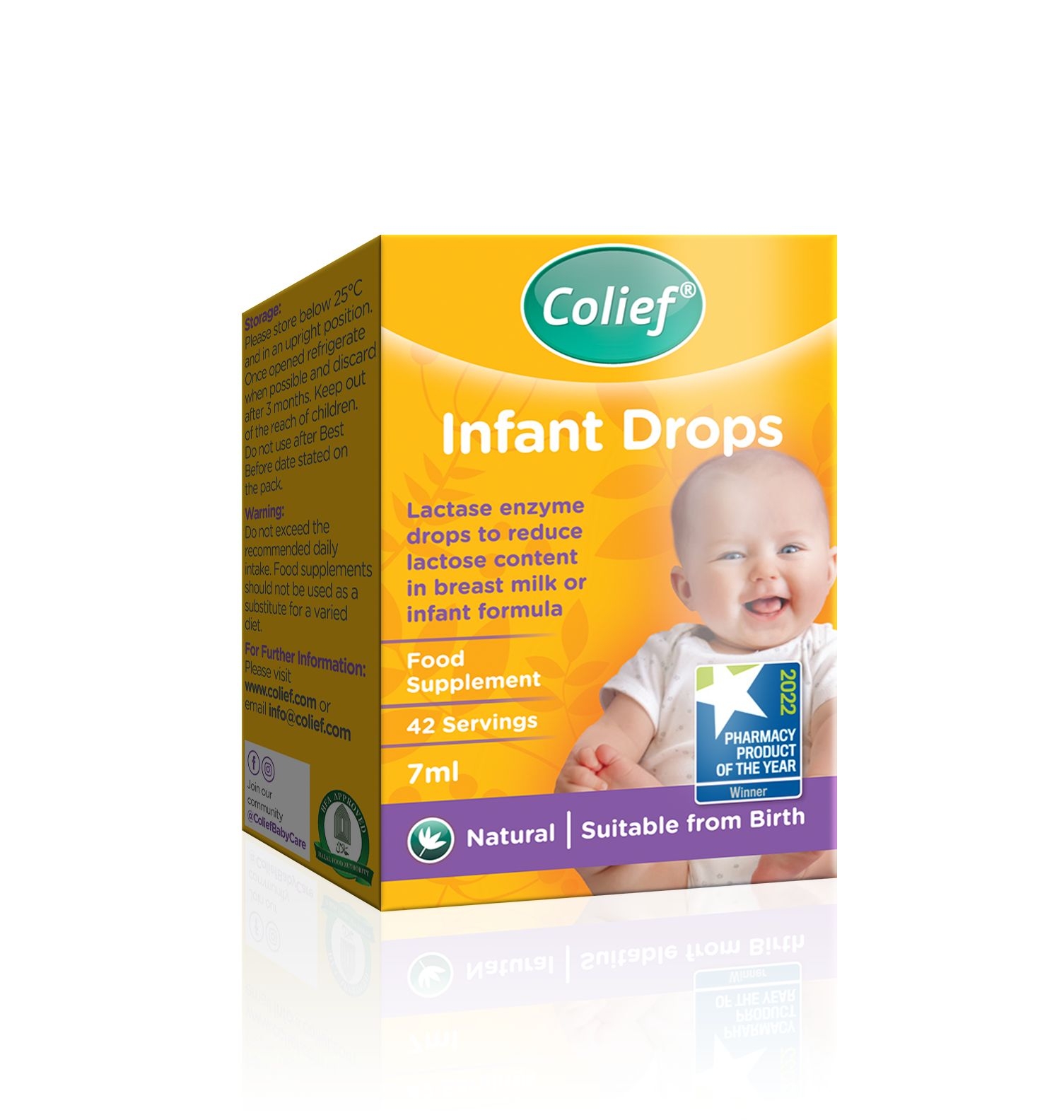 COLIEF laktazės lašai INFANT DROPS, 7ml -  
