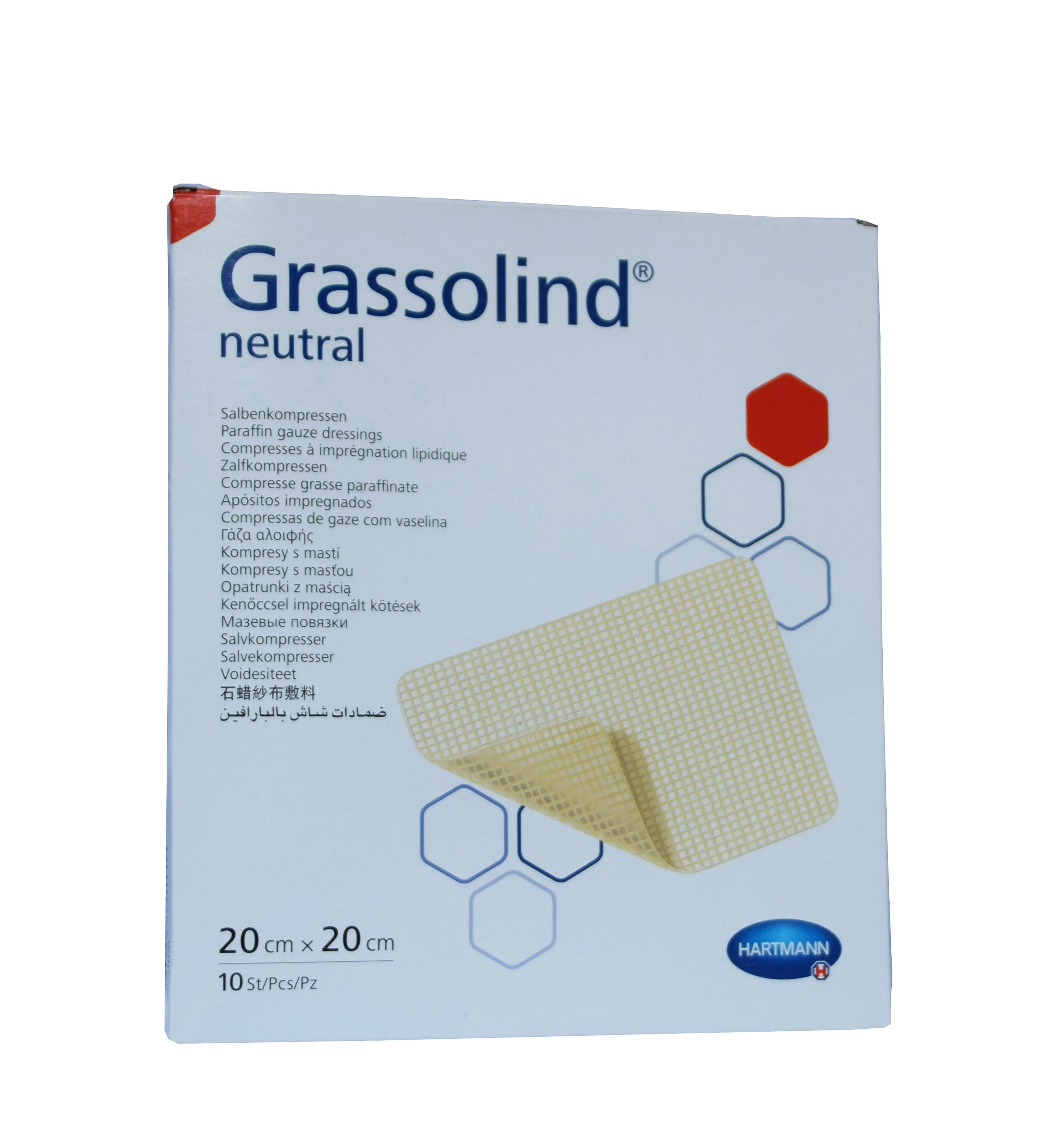 HARTMANN tinklelinis tvarstis GRASSOLIND NEUTRAL, 20 x 20cm, N1 -  3