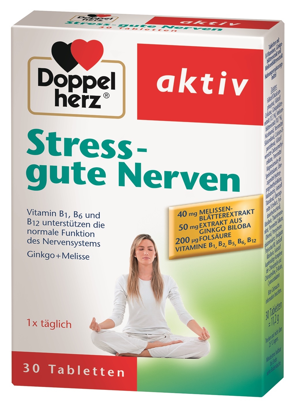 DOPPELHERZ ACTIV STRESS-GUTE NERVEN, 30 tablečių -  