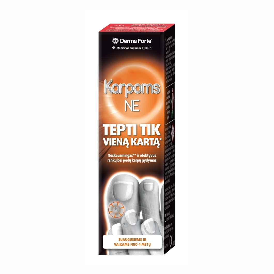 DERMA FORTE Karpoms NE, efektyvi priemonė karpoms šalinti, 2 ml -  