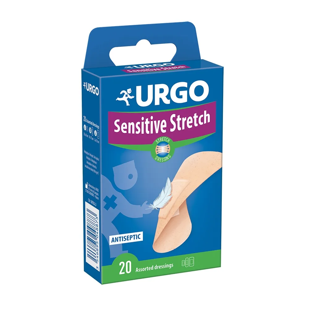 URGO tamprusis pleistras SENSITIVE STRETCH, 3 dydžių, N20 -  