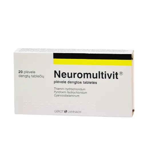 Neuromultivit 100mg/200mg/0.2mg plėvele dengtos tabletės N20 -  2