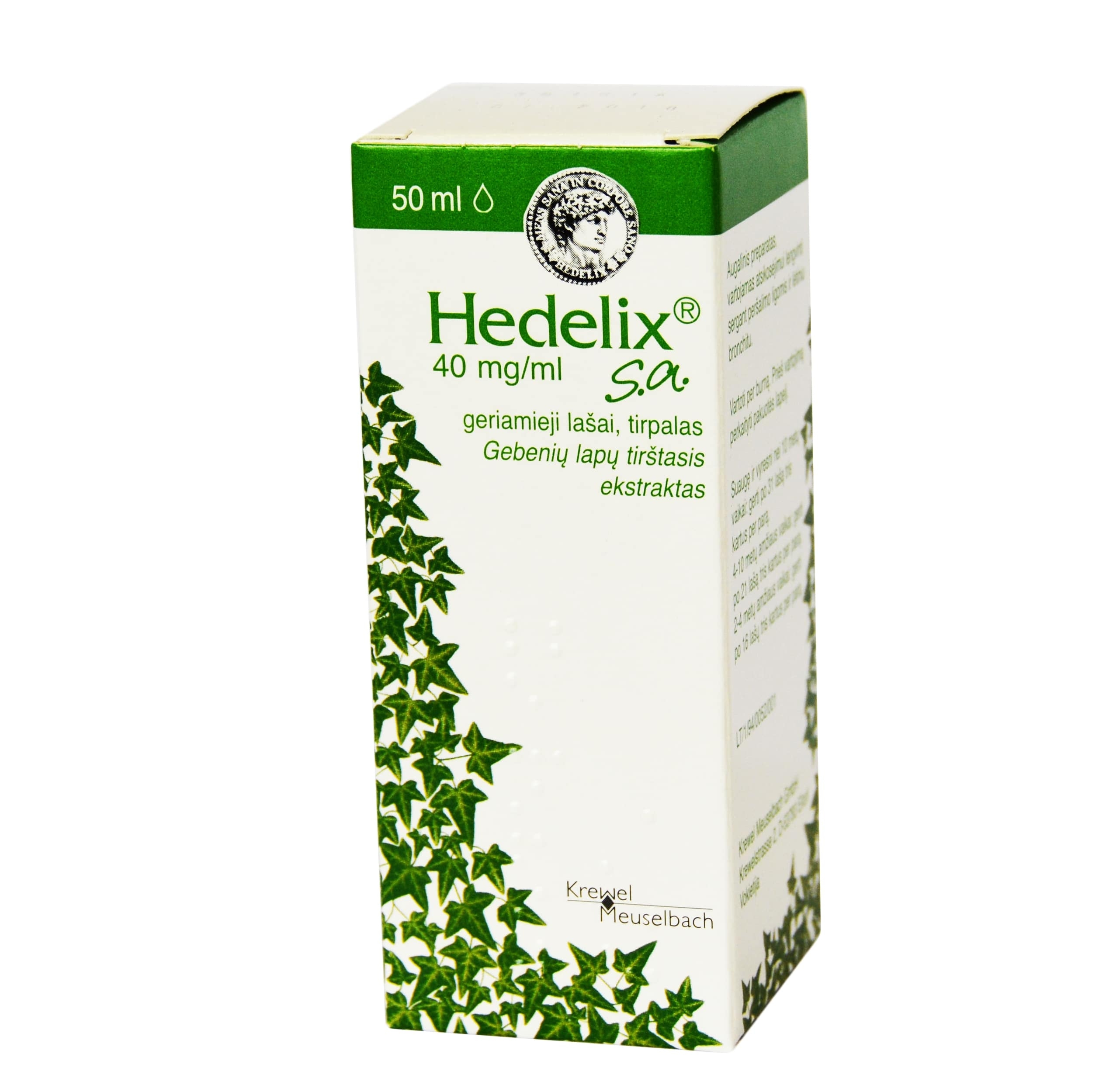 Hedelix s.a. 40mg/ml geriamieji lašai (tirpalas) 50ml -  