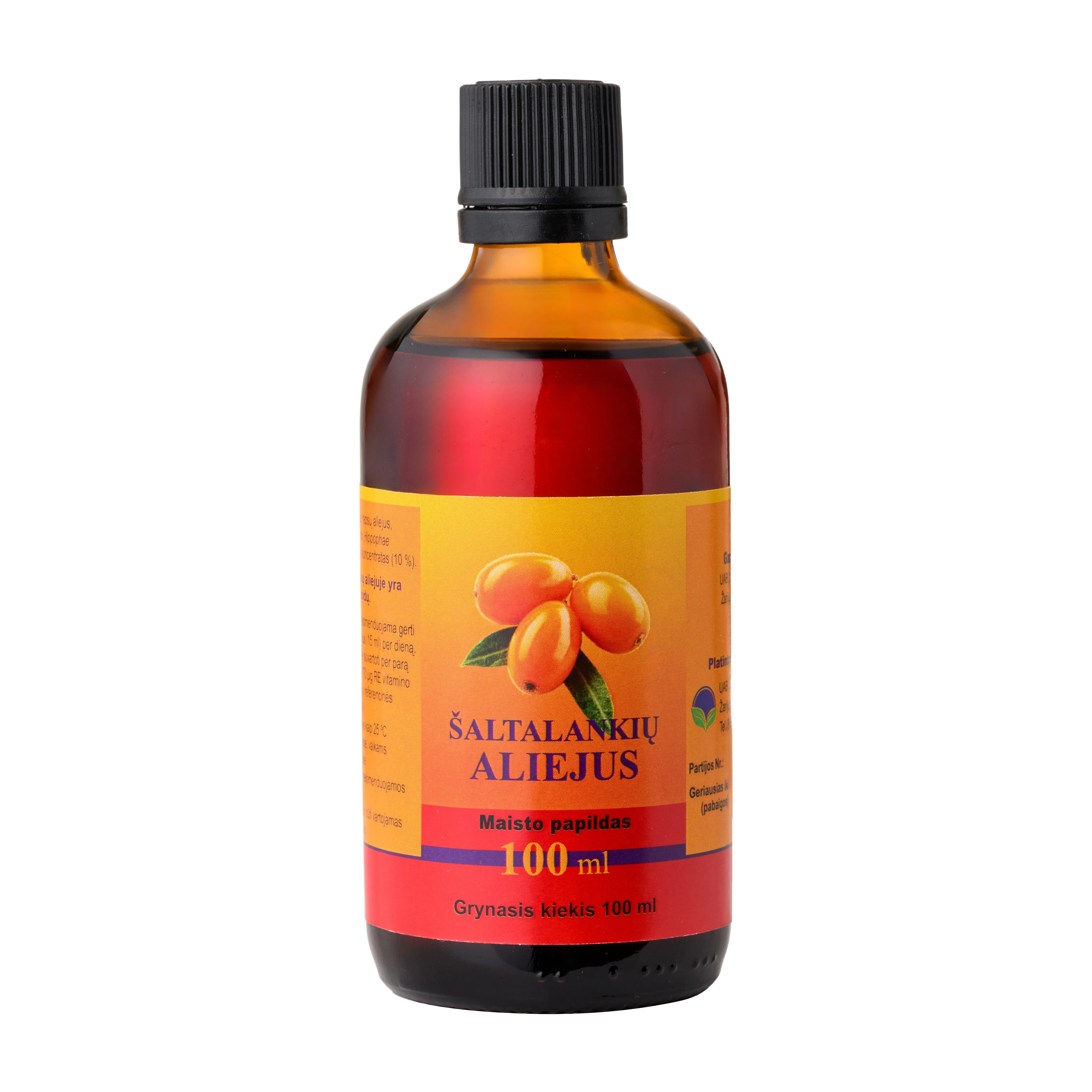 Šaltalankių aliejus, 100ml (50mg % karotinoidų) -  