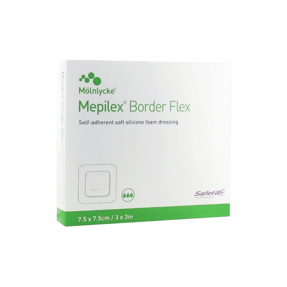 MEPILEX BORDER FLEX tvarstis, 7,5 x 7,5cm, N5 -  