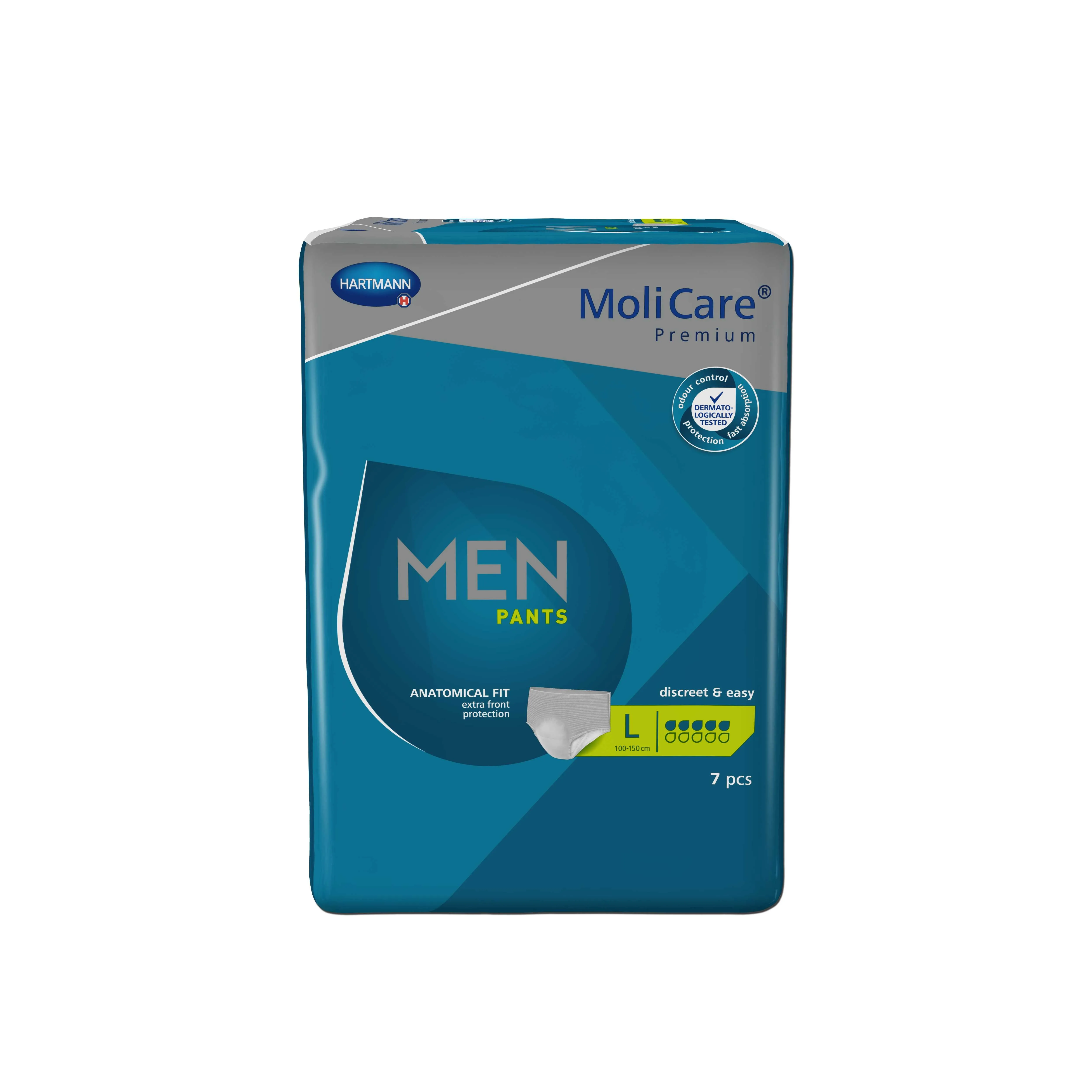 MOLICARE MEN PANTS, sauskelnės-kelnaitės vyrams 5 lašai, L, 7 vnt. -  
