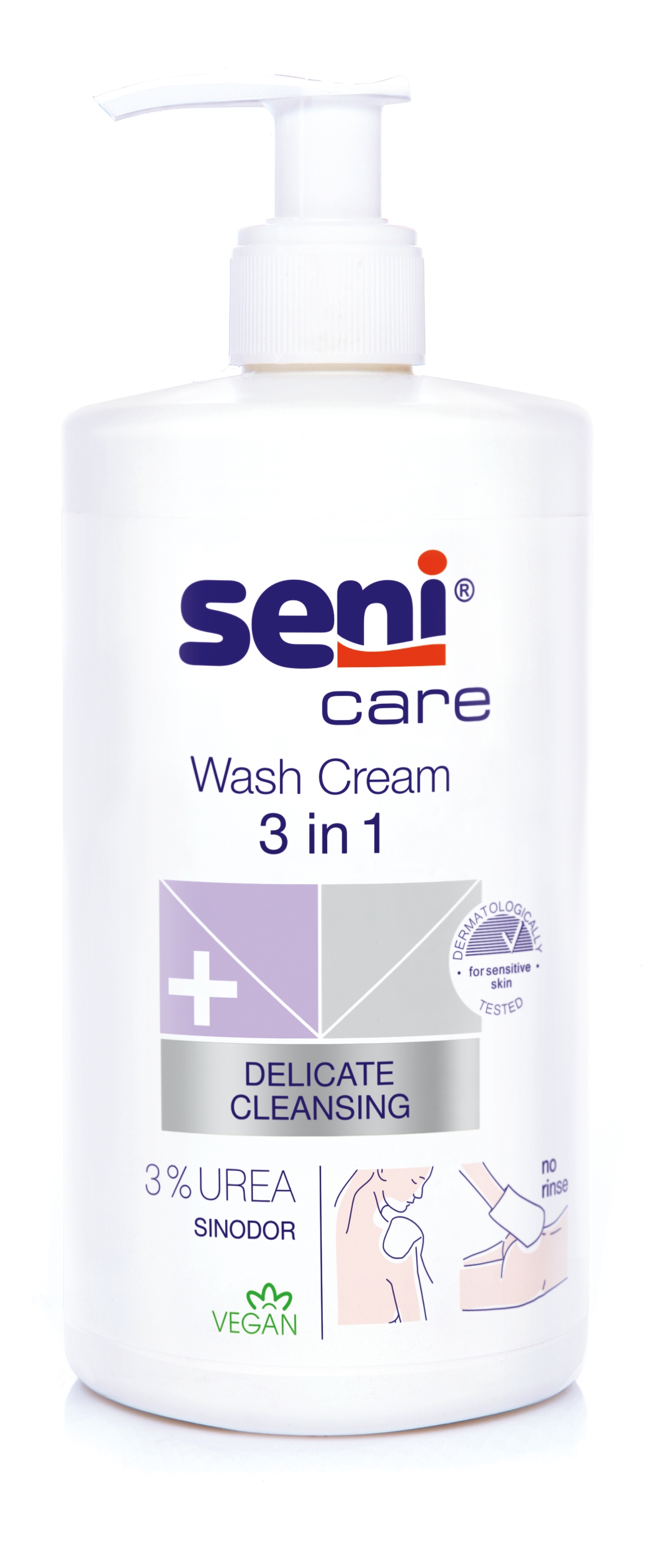 SENI Care kremas valomasis 3in1 su šlapalu 1000ml -  
