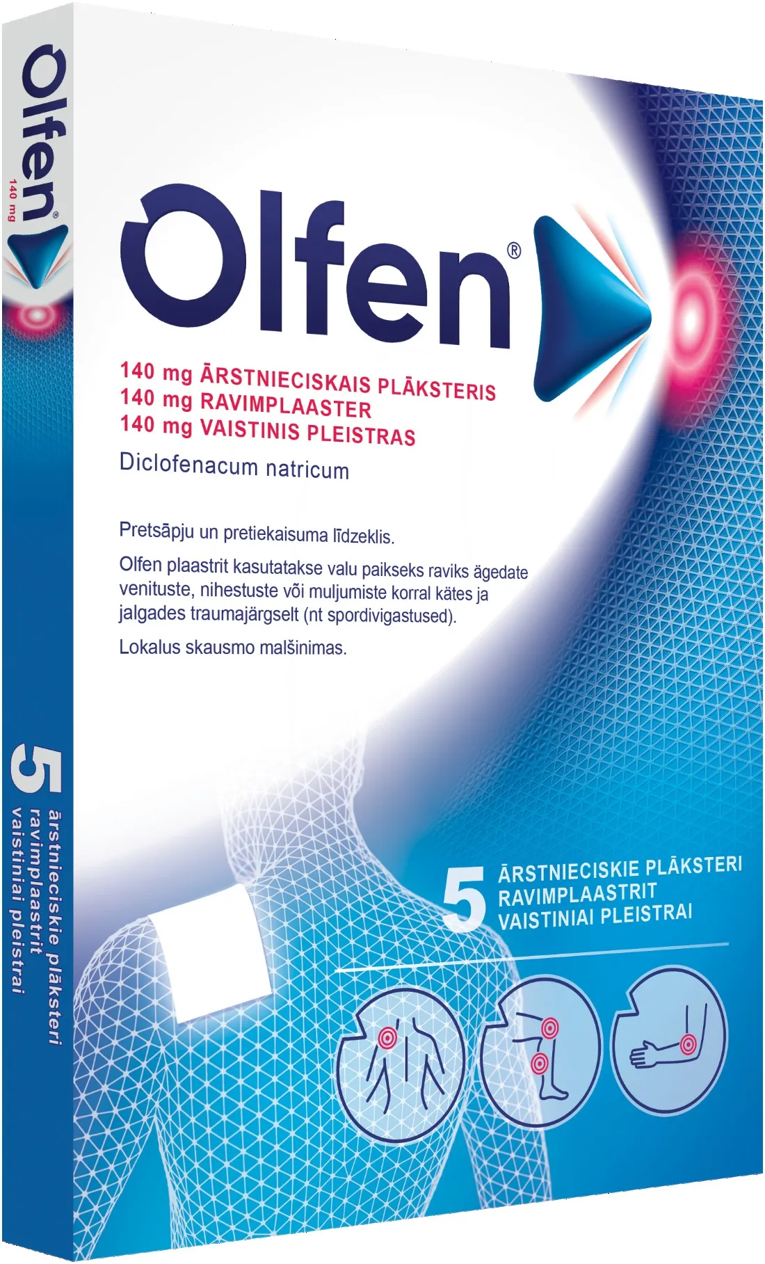Olfen 140mg transderminis pleistras N5 -  