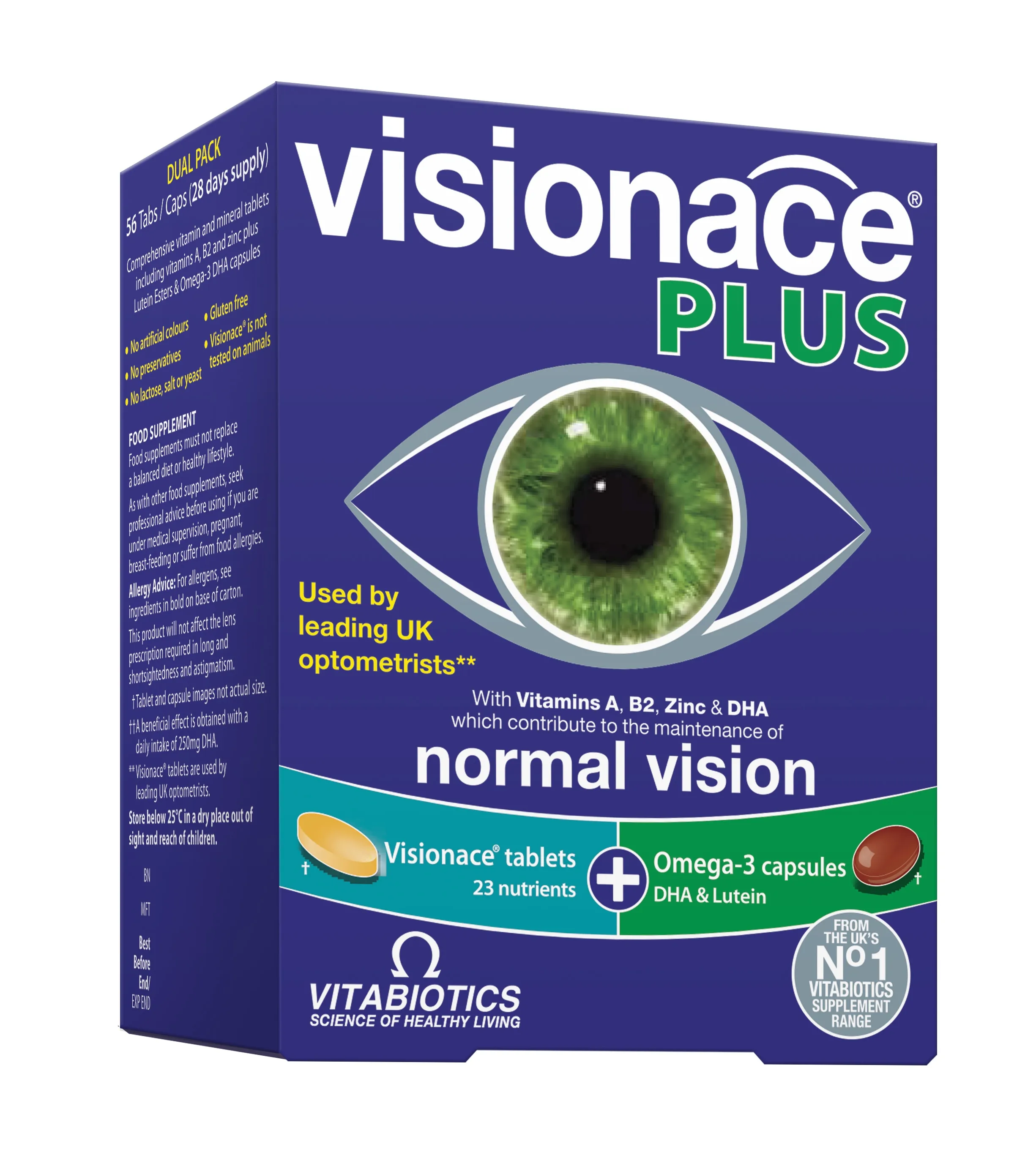 VISIONACE PLUS, N28 tabletės + N28 kapsulės -  