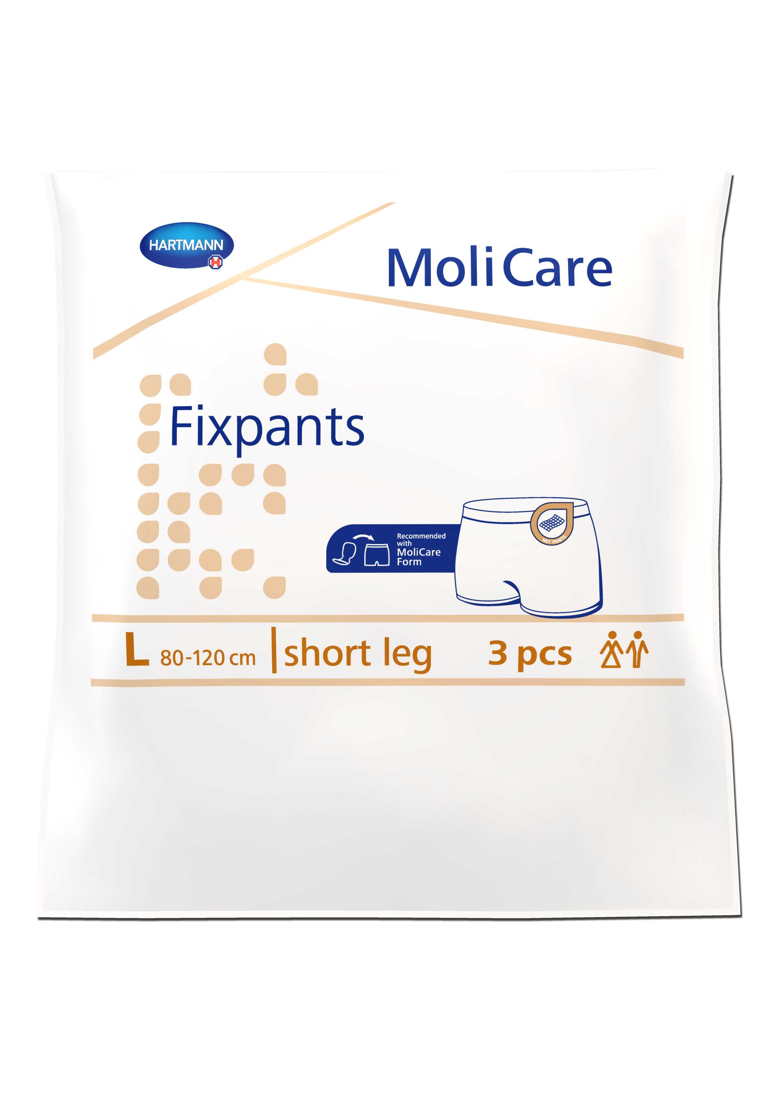 MOLICARE FIXPANTS tinklinės kelnaitės, L (80-120),  3 vnt. -  