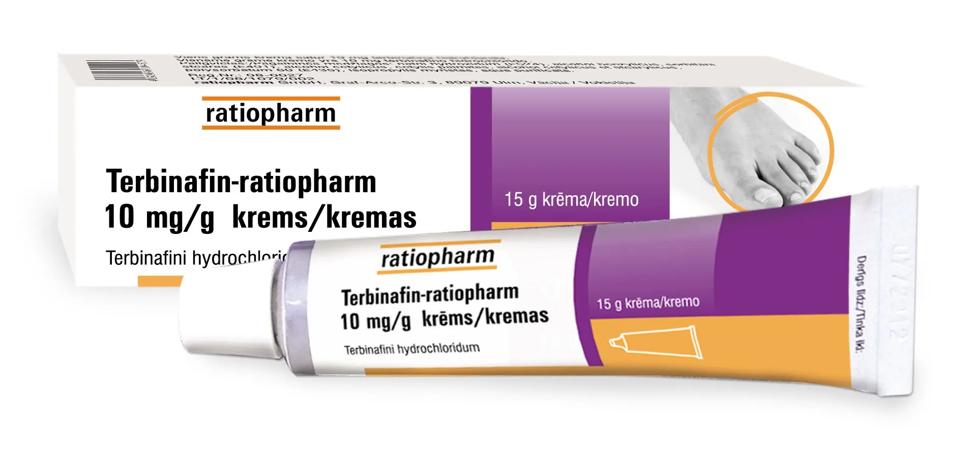 Terbinafin-ratiopharm 10mg/g kremas 15g -  