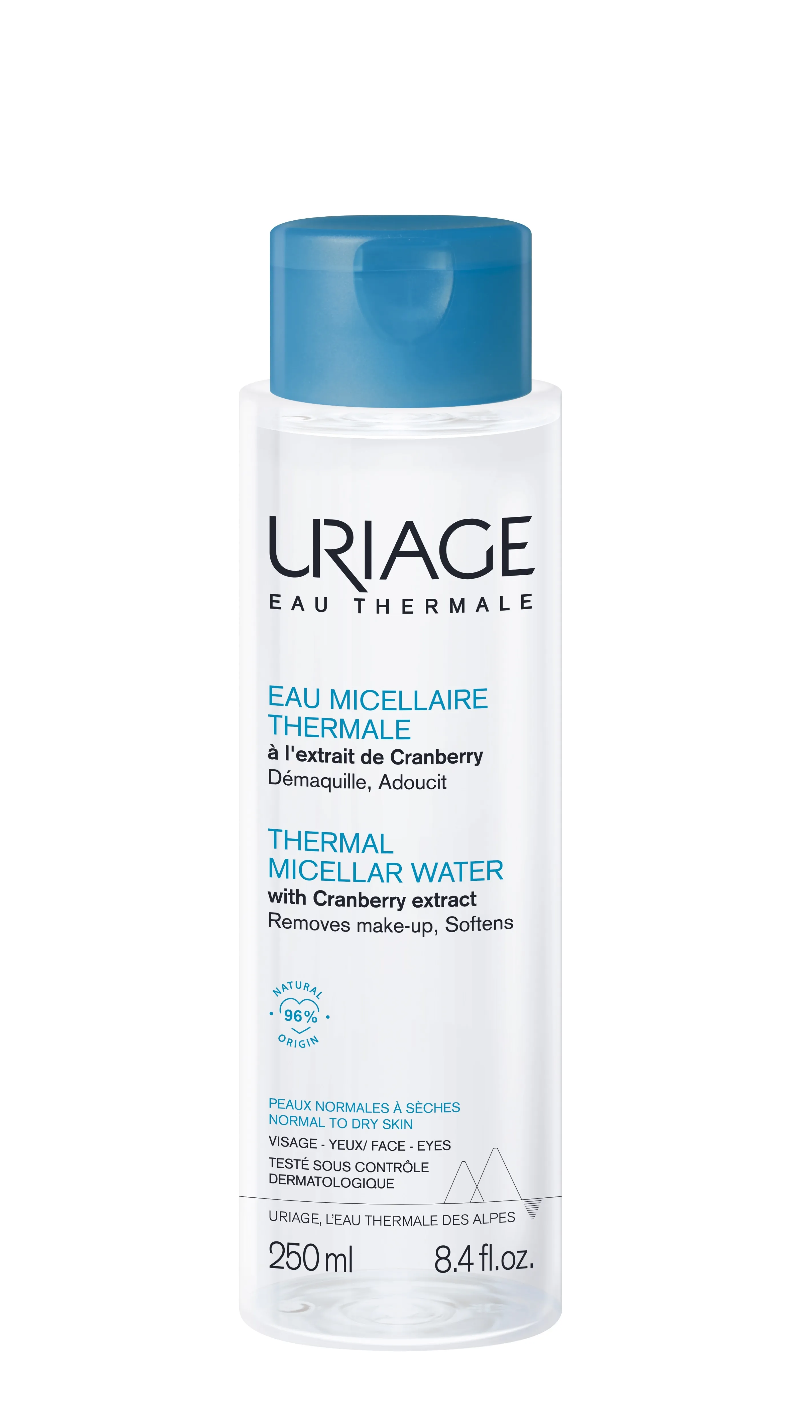 URIAGE micelinis valomasis vanduo normaliai-sausai veido odai, 250ml -  
