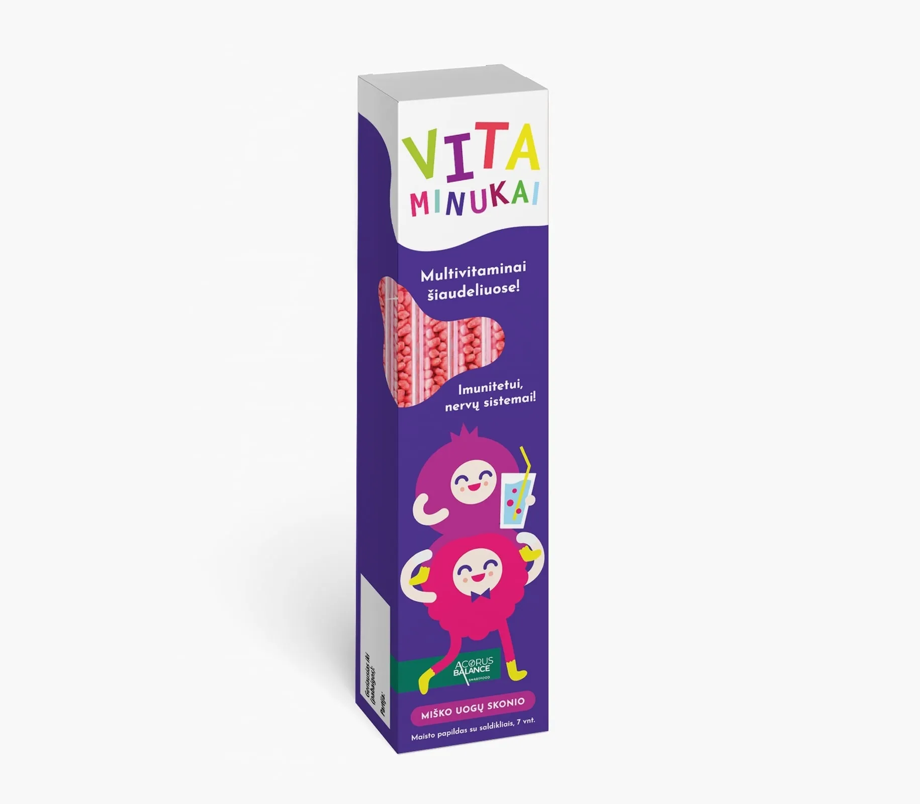 ACORUS BALANCE multivitaminai šiaudeliuos VITAMINUKAI, N7 -  