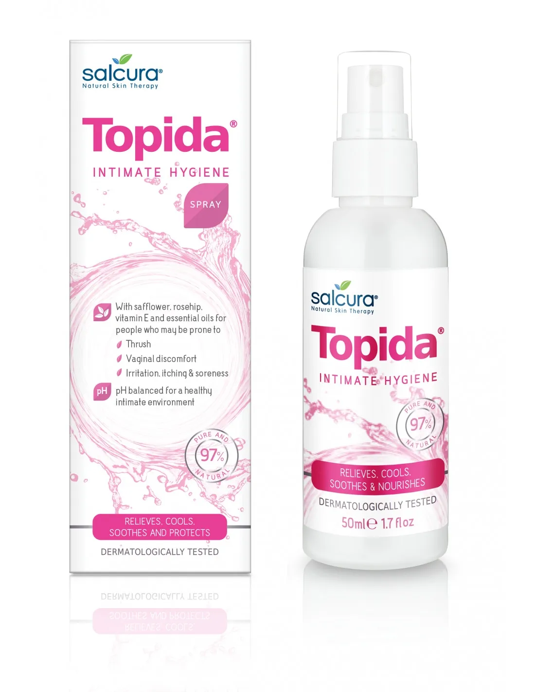SALCURA purškiama intymios higienos priemonė TOPIDA, 50ml -  
