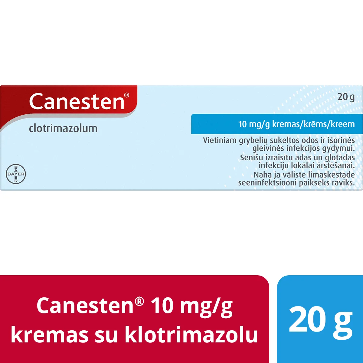 Canesten [Clotrimazole Bayer] 10mg/g kremas 20g -  2