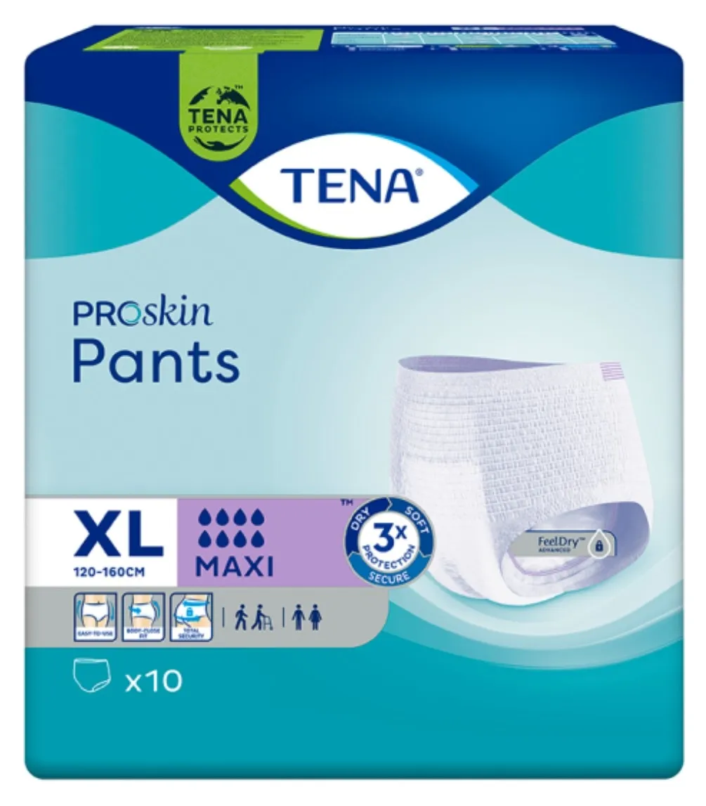 TENA sauskelnės kelnaitės PANTS MAXI, XL dydis, N10 -  