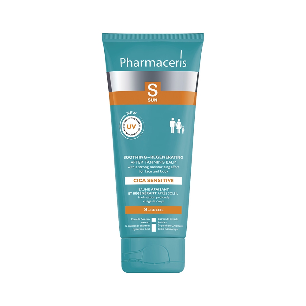 PHARMACERIS S, CICA SENSITIVE raminantis veido ir kūno kremas, 200ml -  