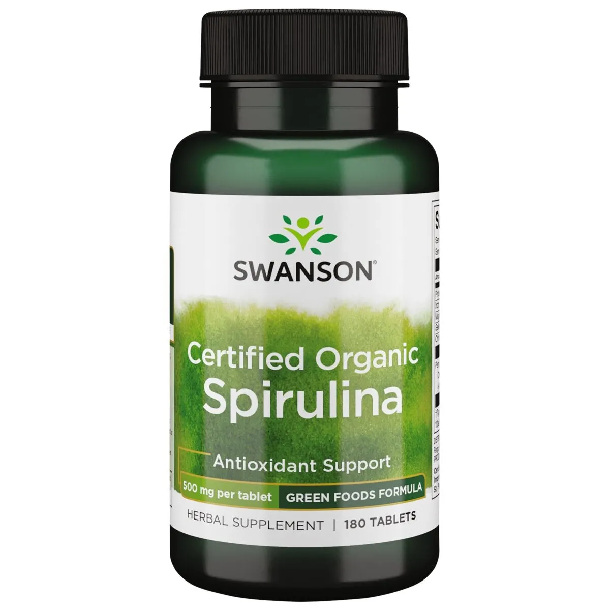 SWANSON Spirulina (Ekologiška JAV) 500mg tabletės N180 -  