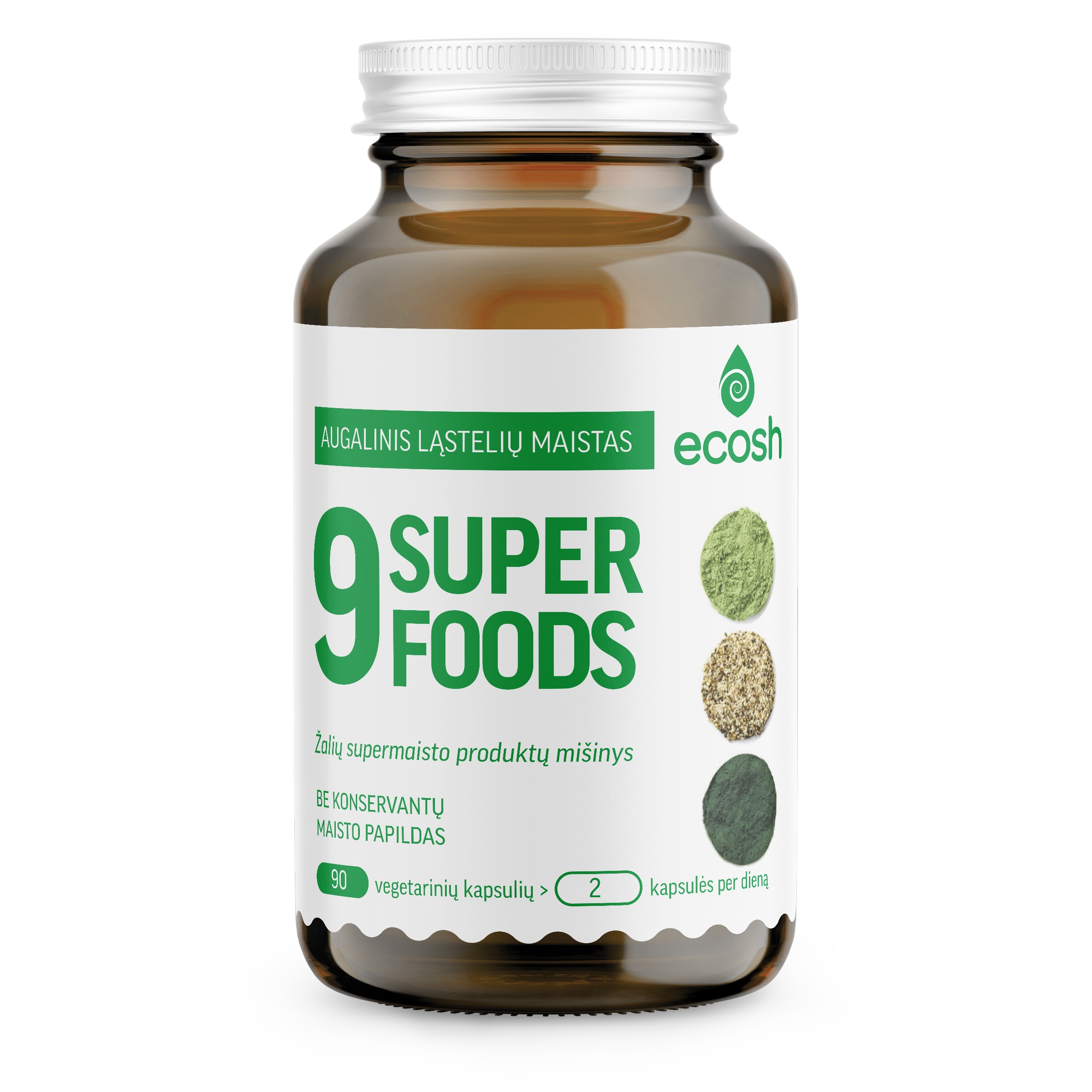 ECOSH 9 SUPERFOODS, 90 kapsulių -  