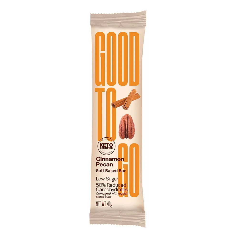 GOOD TO GO cinamono/pekano skonio keto proteino batonėliai, 40g -  