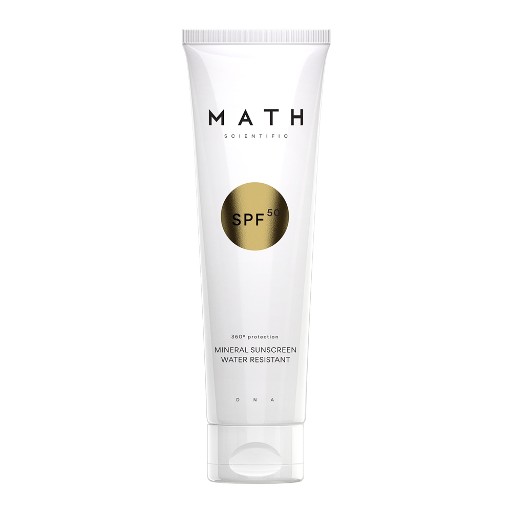 MATH SPF 50 Drėkin.mineralinis losjonas nuo saulės ir pigm., 100ml -  
