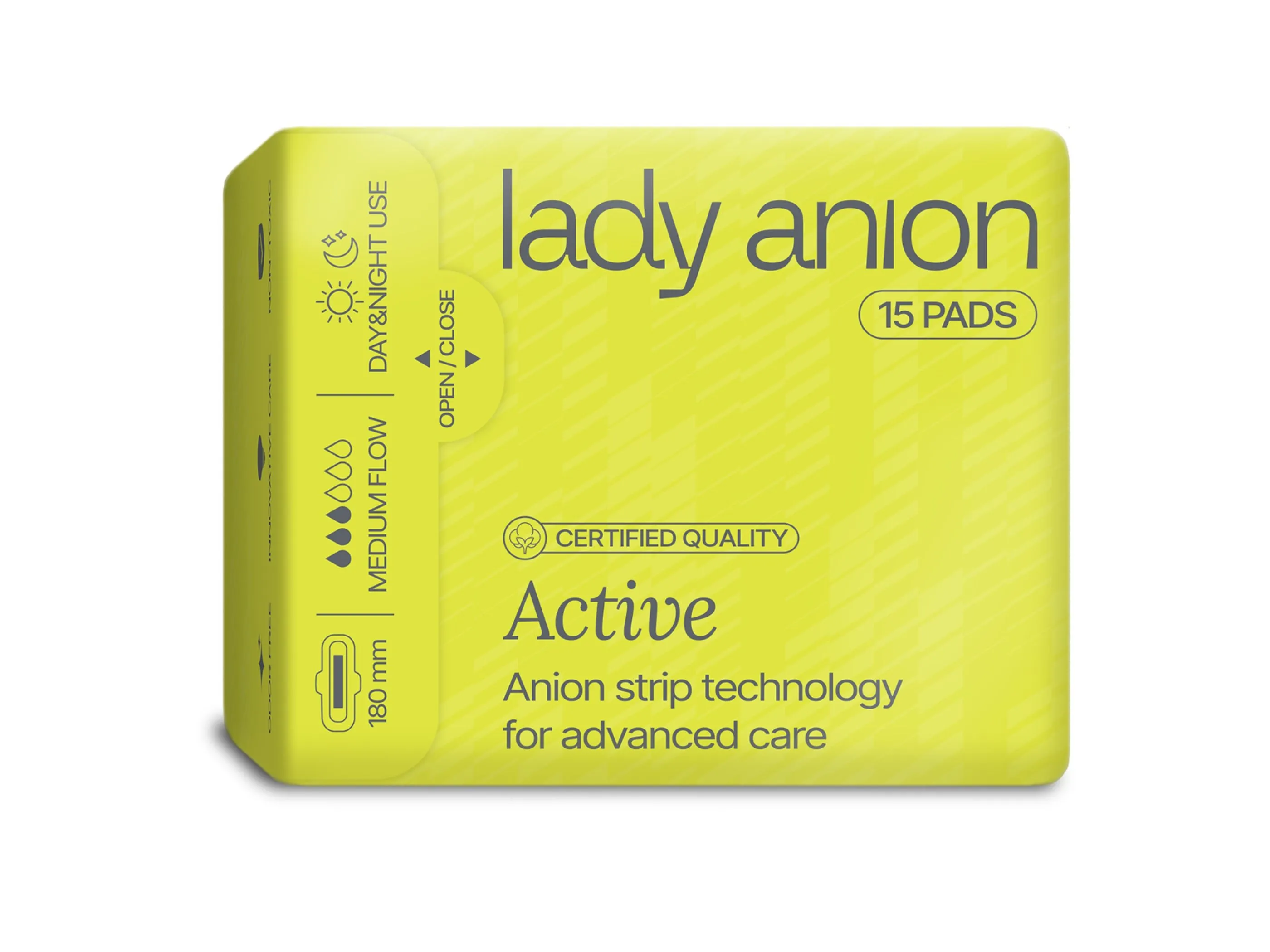 Lady ANION Active ploni paketai  su anijonine juostele, 15 vnt. -  