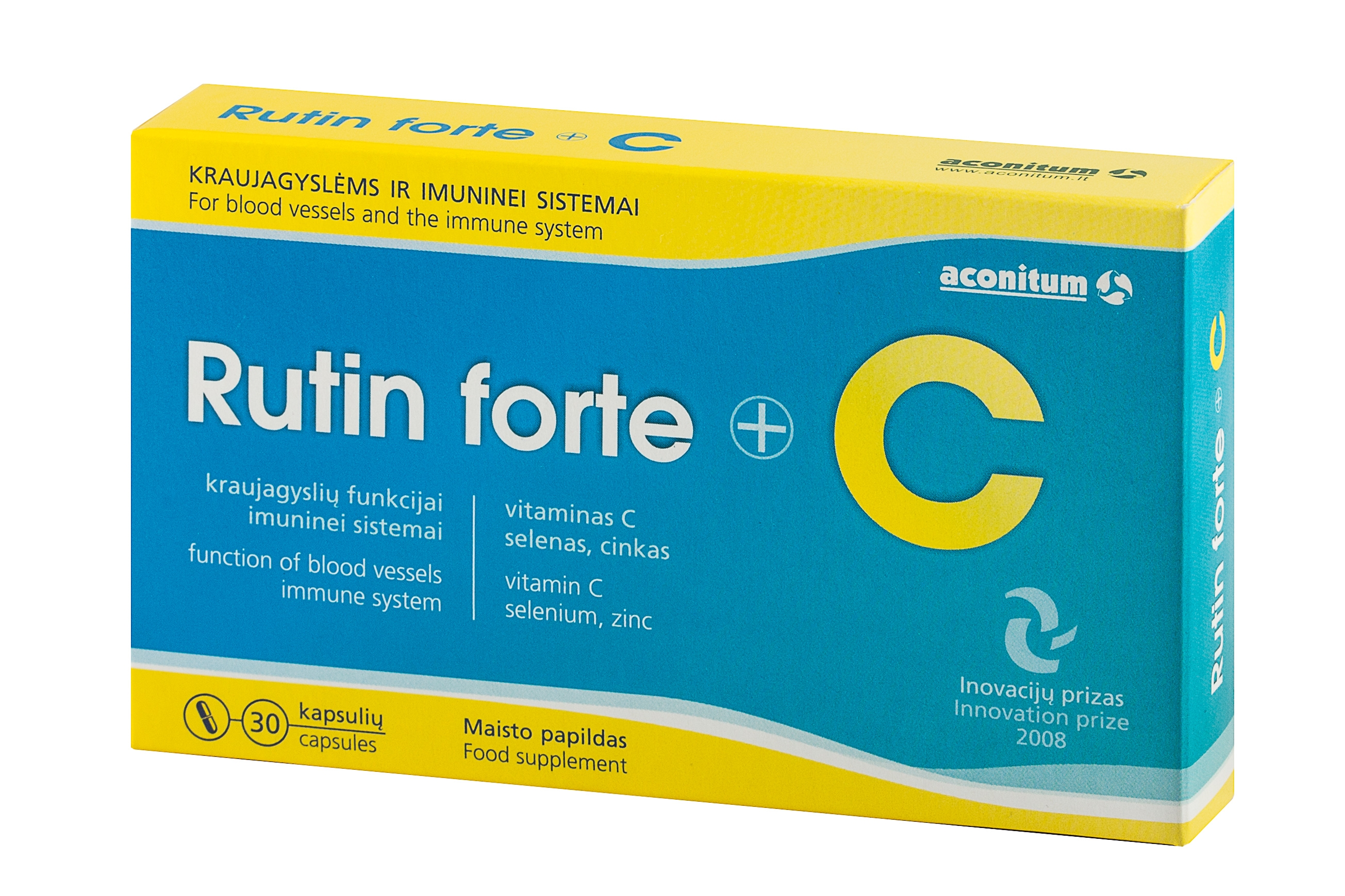 ACONITUM RUTIN FORTE, 30 kapsulių -  