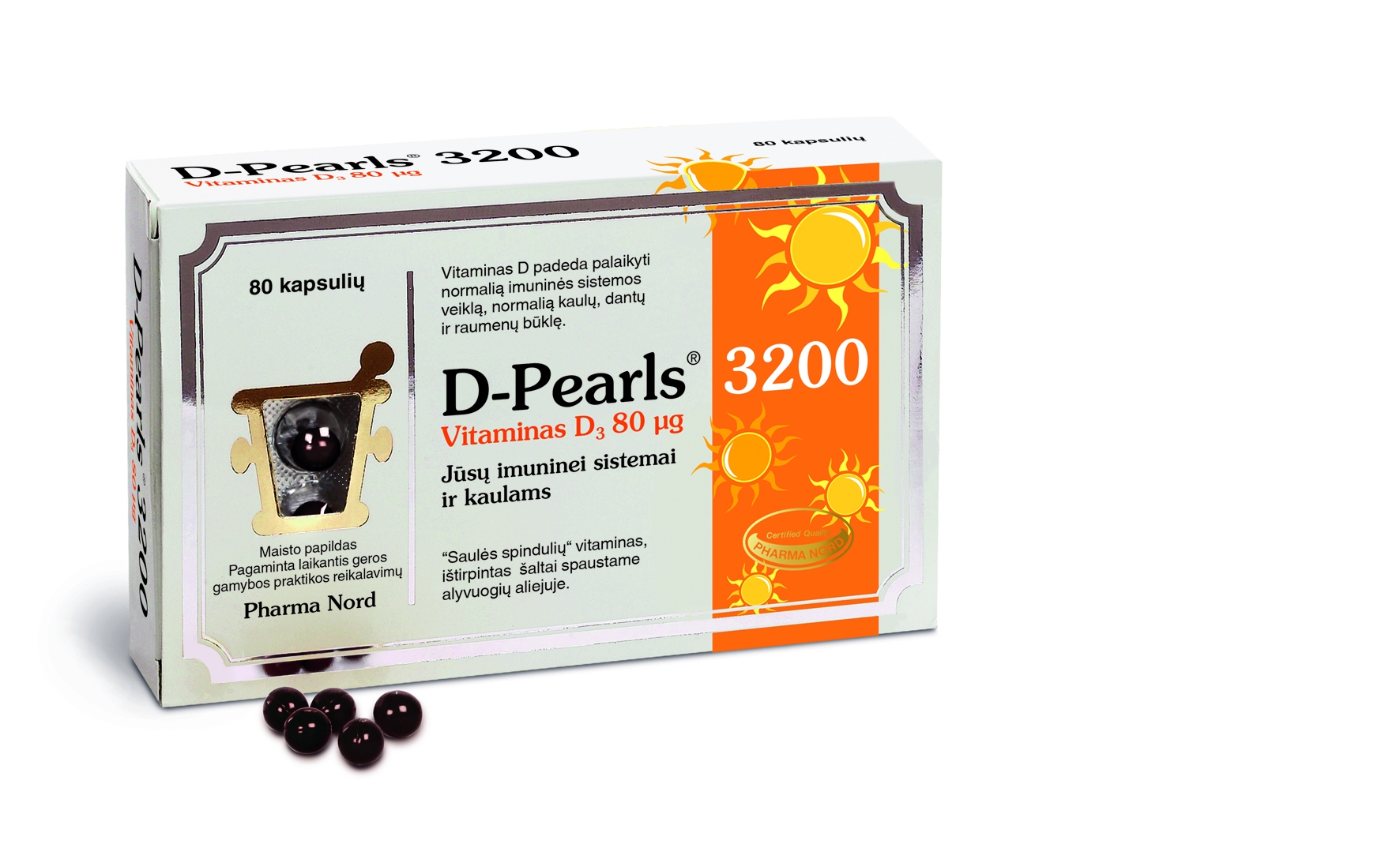 D-Pearls 3200 kapsulės N80 -  