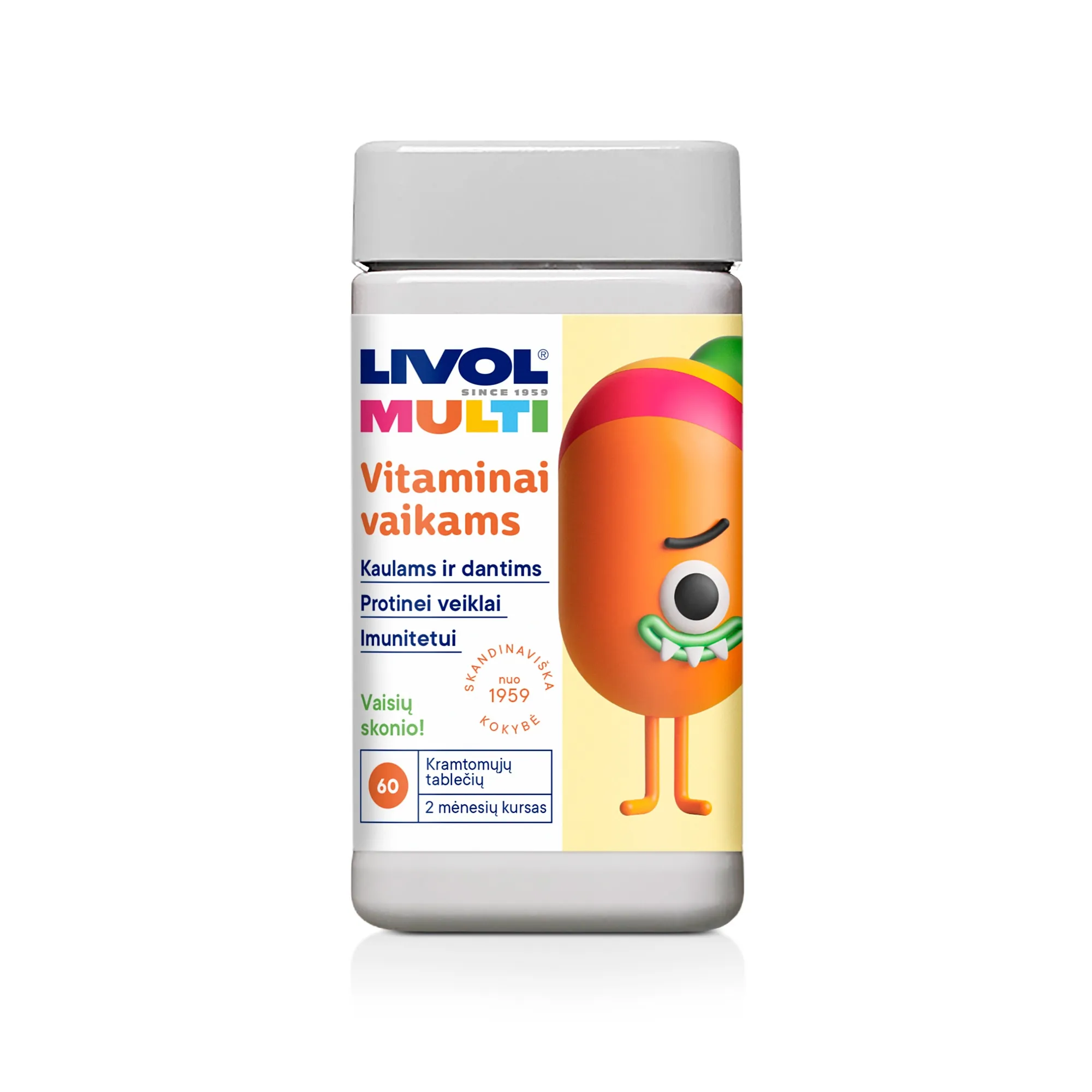 LIVOL MULTI vitaminai vaikams vaisių sk., 60 tabl. -  2