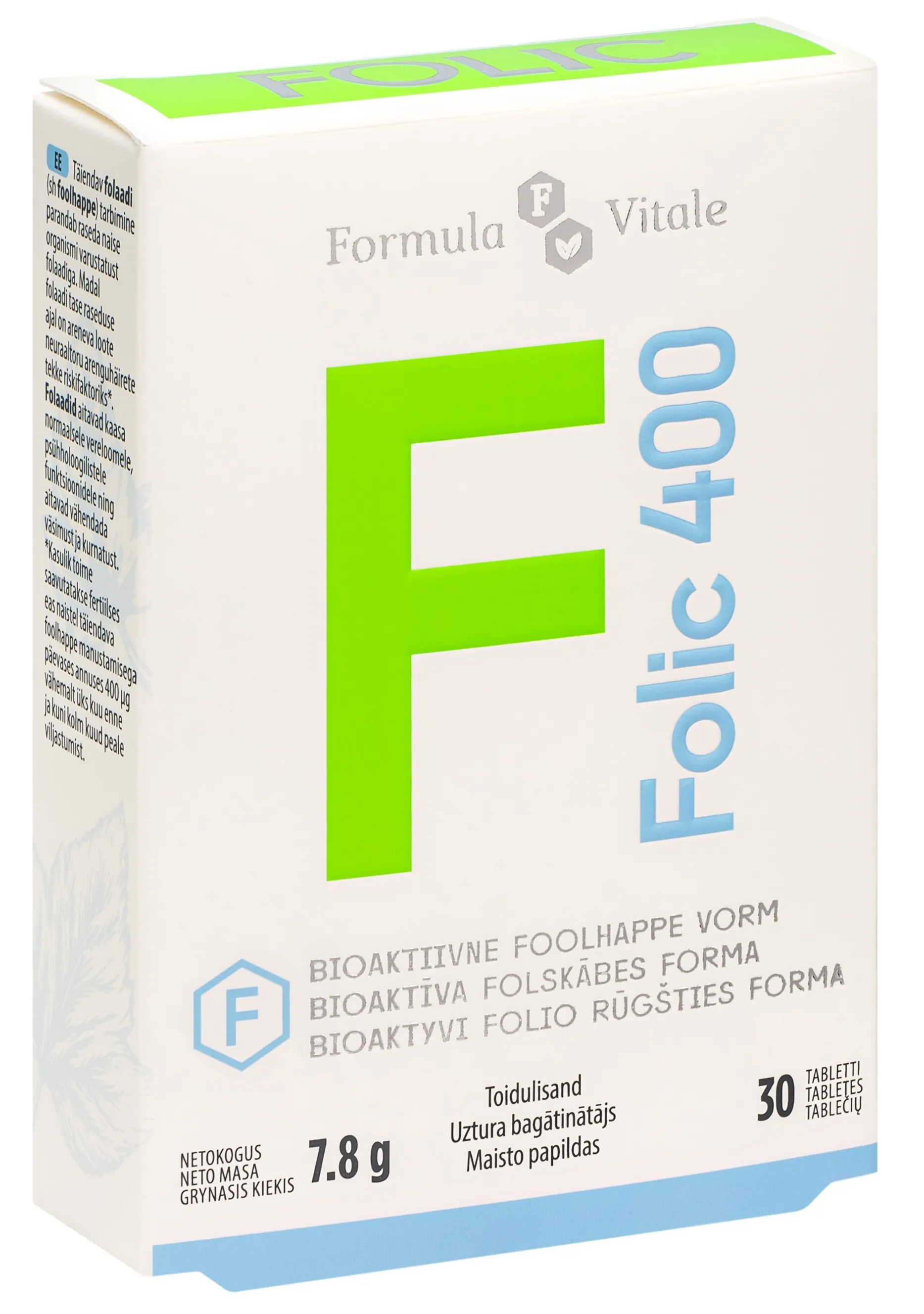 Formula Vitale FOLIC 400, N30 tabletės -  
