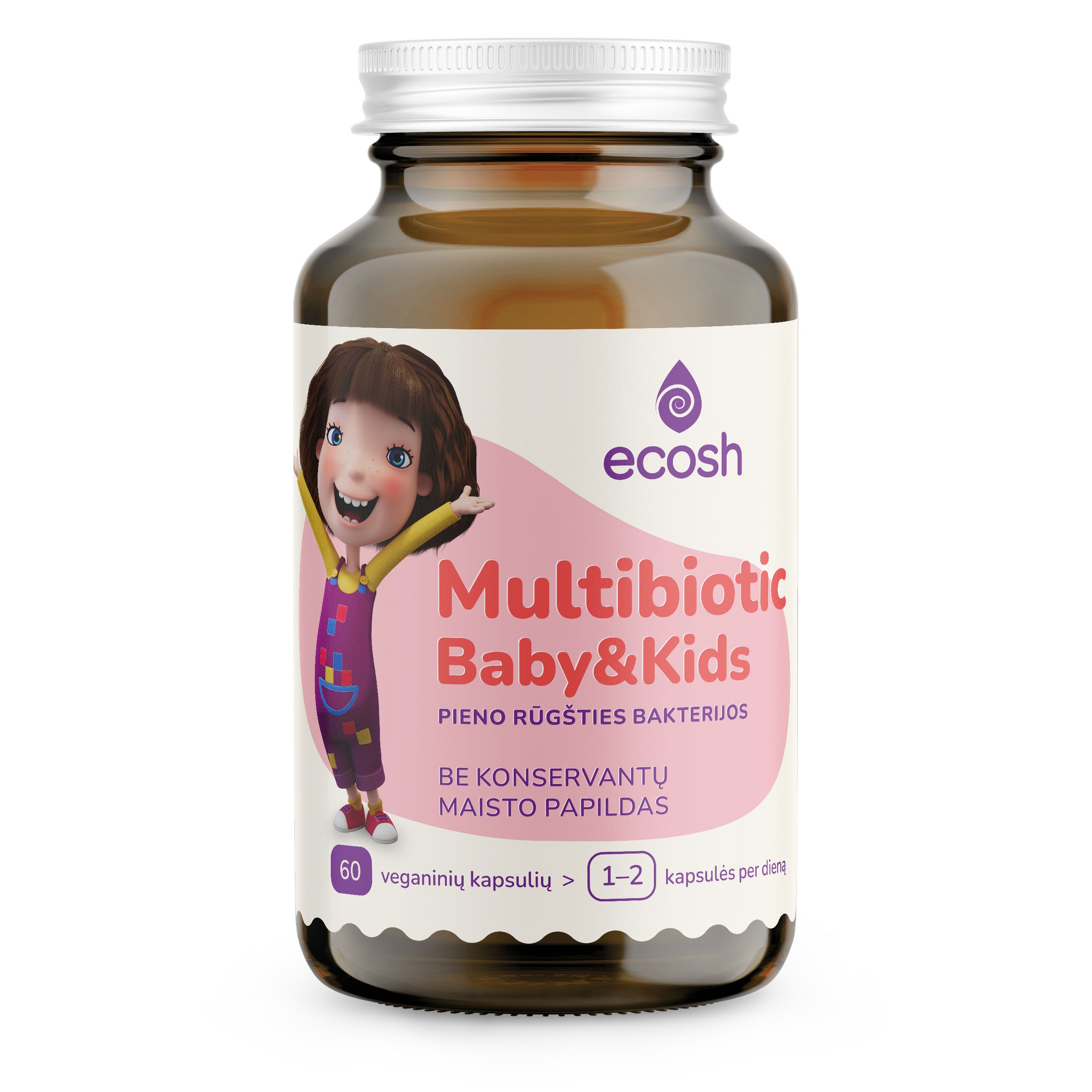 ECOSH KAKĖ MAKĖ Multibiotic Baby&Kids, 60 kapsulių -  