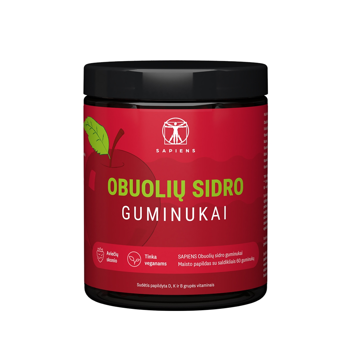 SAPIENS Obuolių sidro guminukai, N60 -  