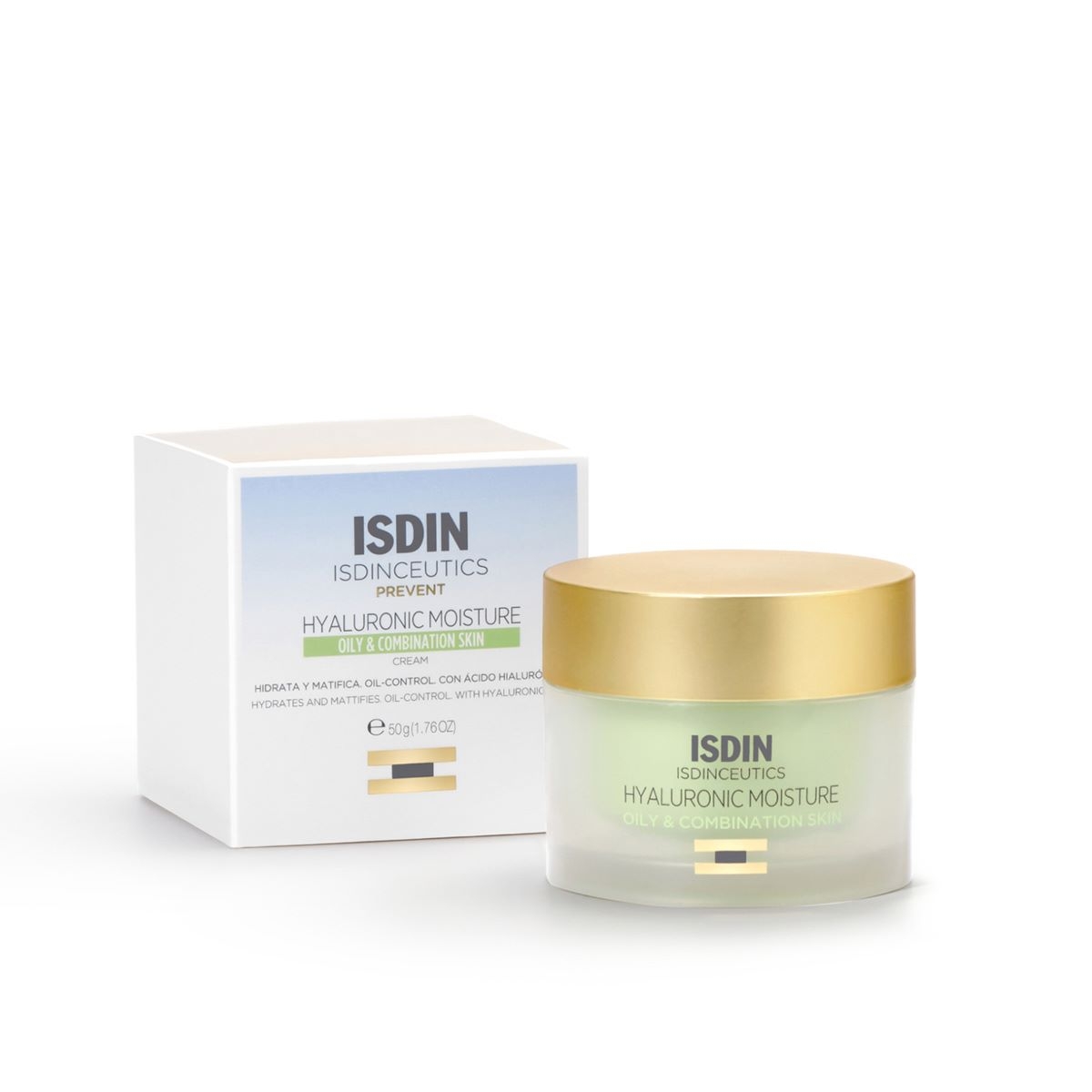 ISDIN drėkin. kremas mišriai, riebiai odai HYALURONIC MOISTURE, 50ml -  