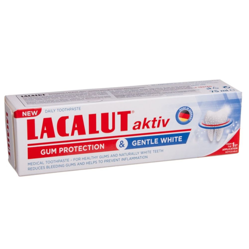 LACALUT ACTIV, dantų pasta dantenų apsaugai/dantų bainimui, 75ml -  