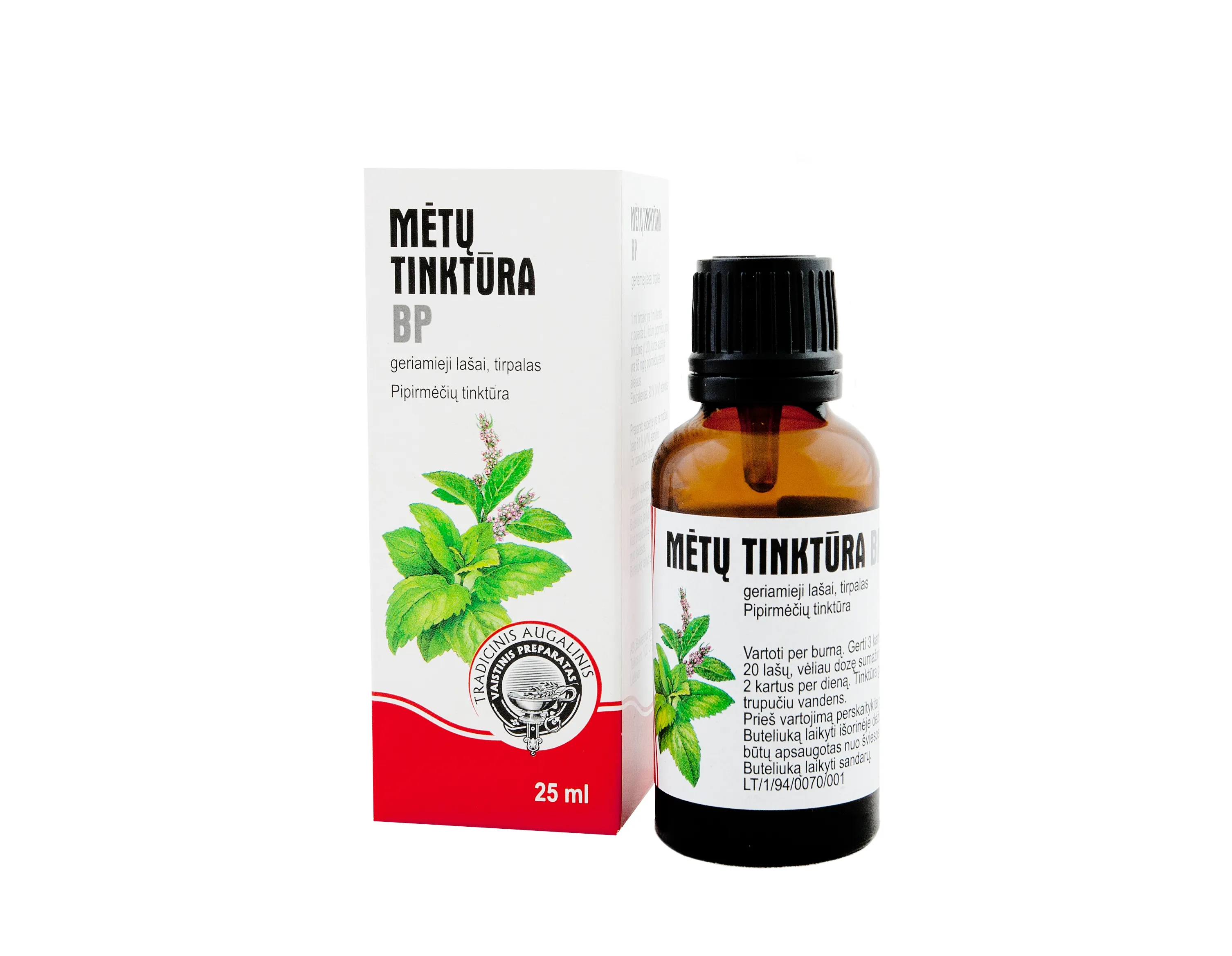 Mėtų tinktūra Valentis geriamieji lašai, tirpalas 25ml -  