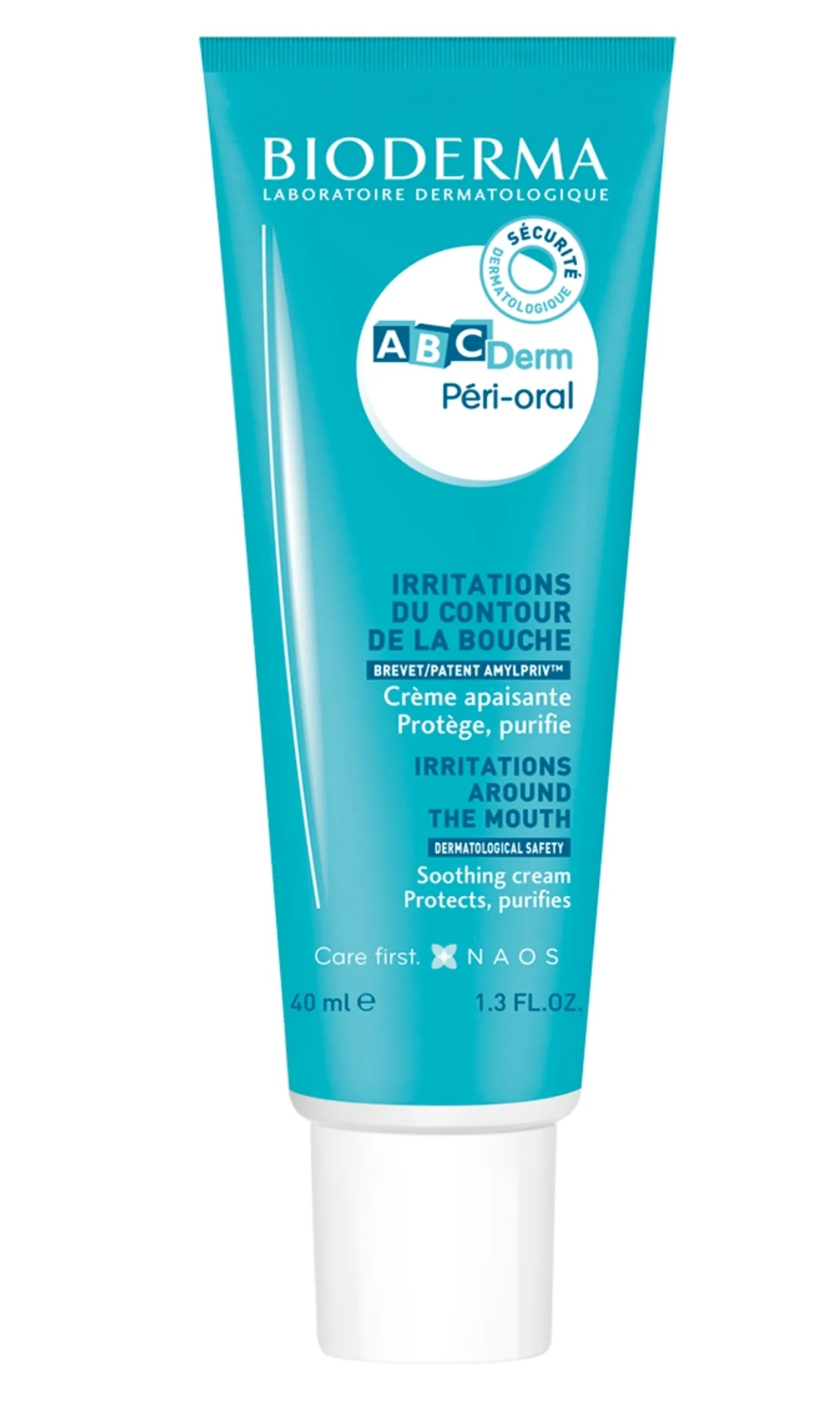 BIODERMA sudirgusios odos aplink burną kremas ABCDERM PERI ORAL, 40ml -  