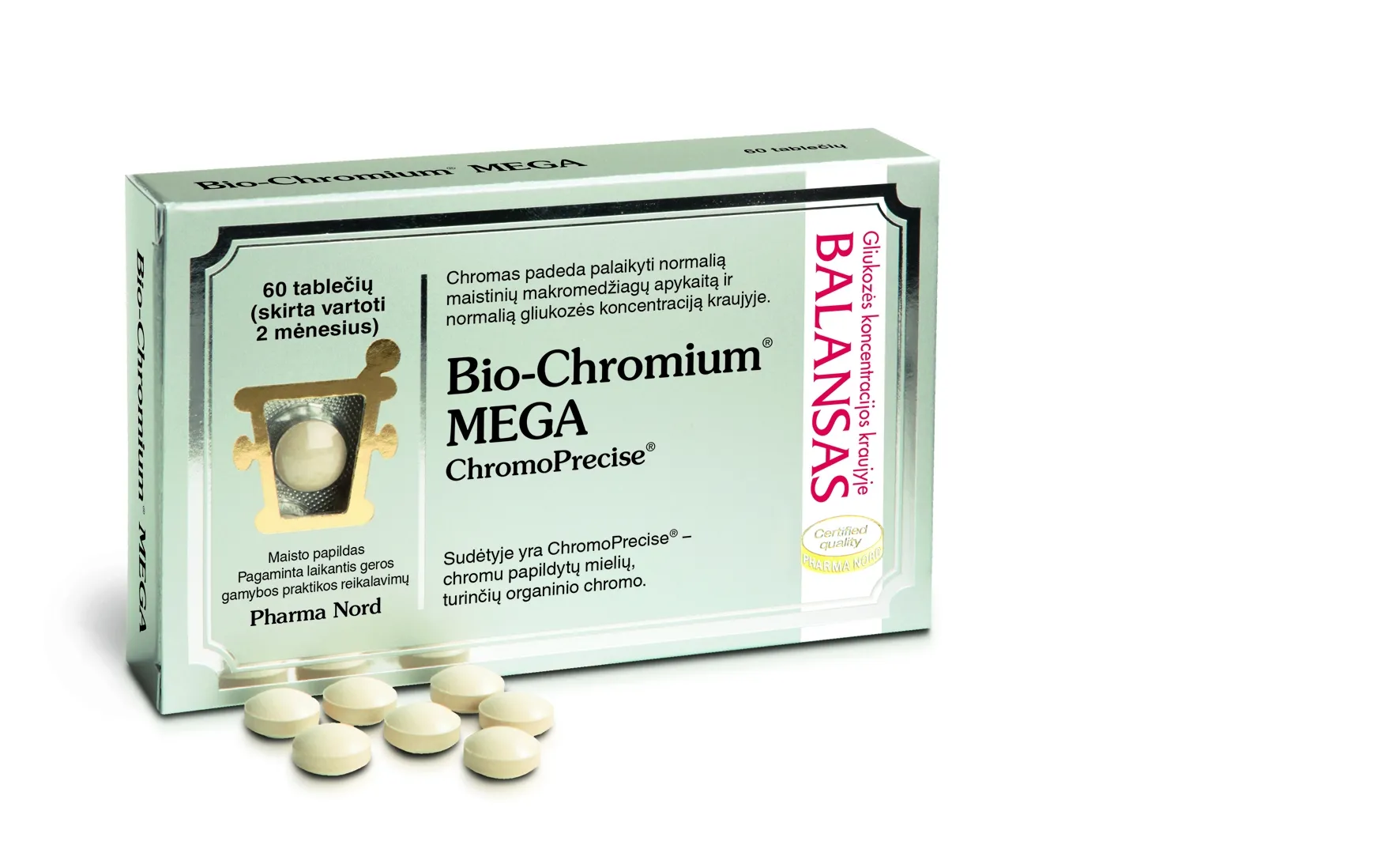 Bio-Chromium MEGA 100mcg tabletės N60 -  