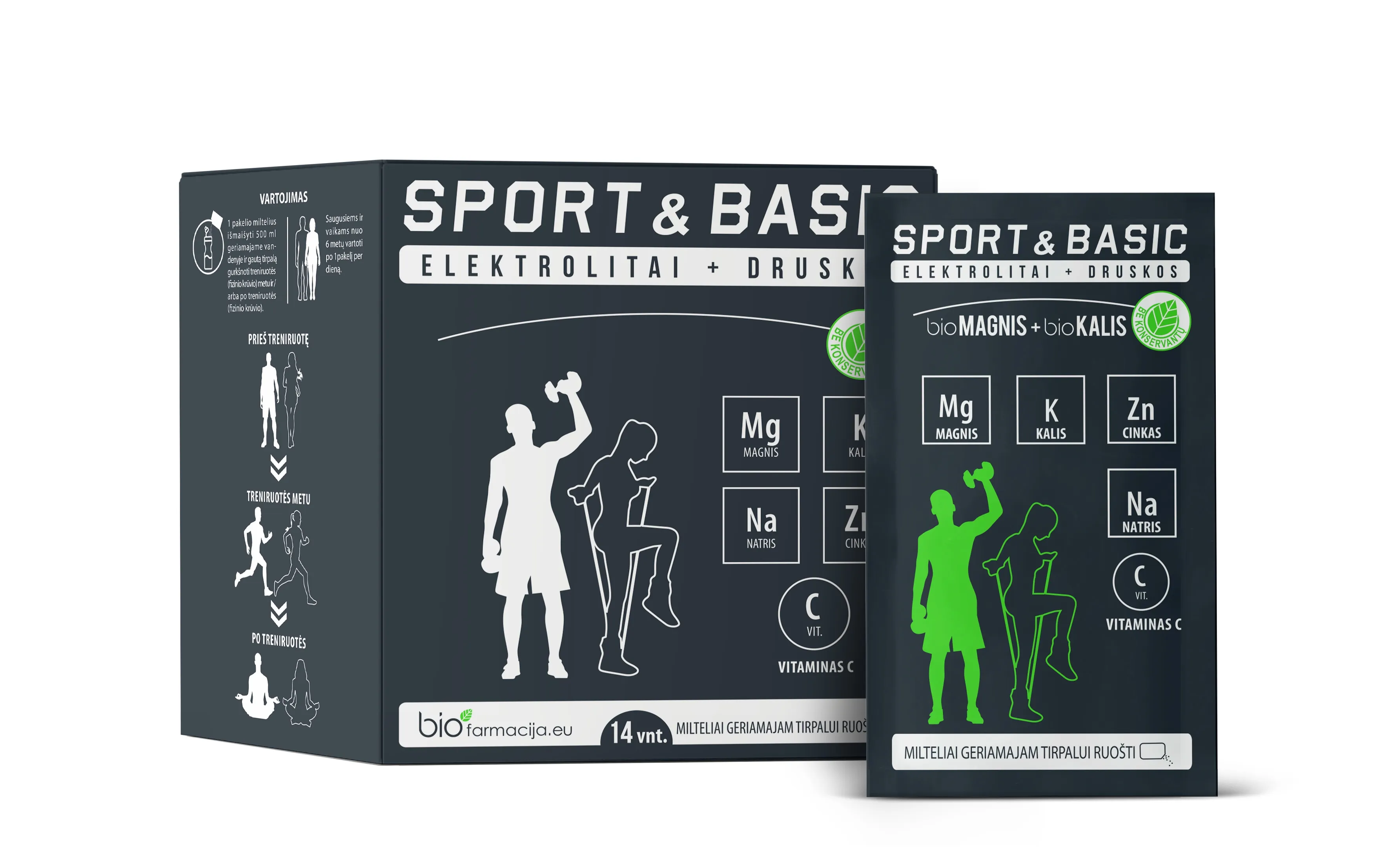 SPORT&BASIC bioMagnis + bioKalis, milteliai, N14 -  